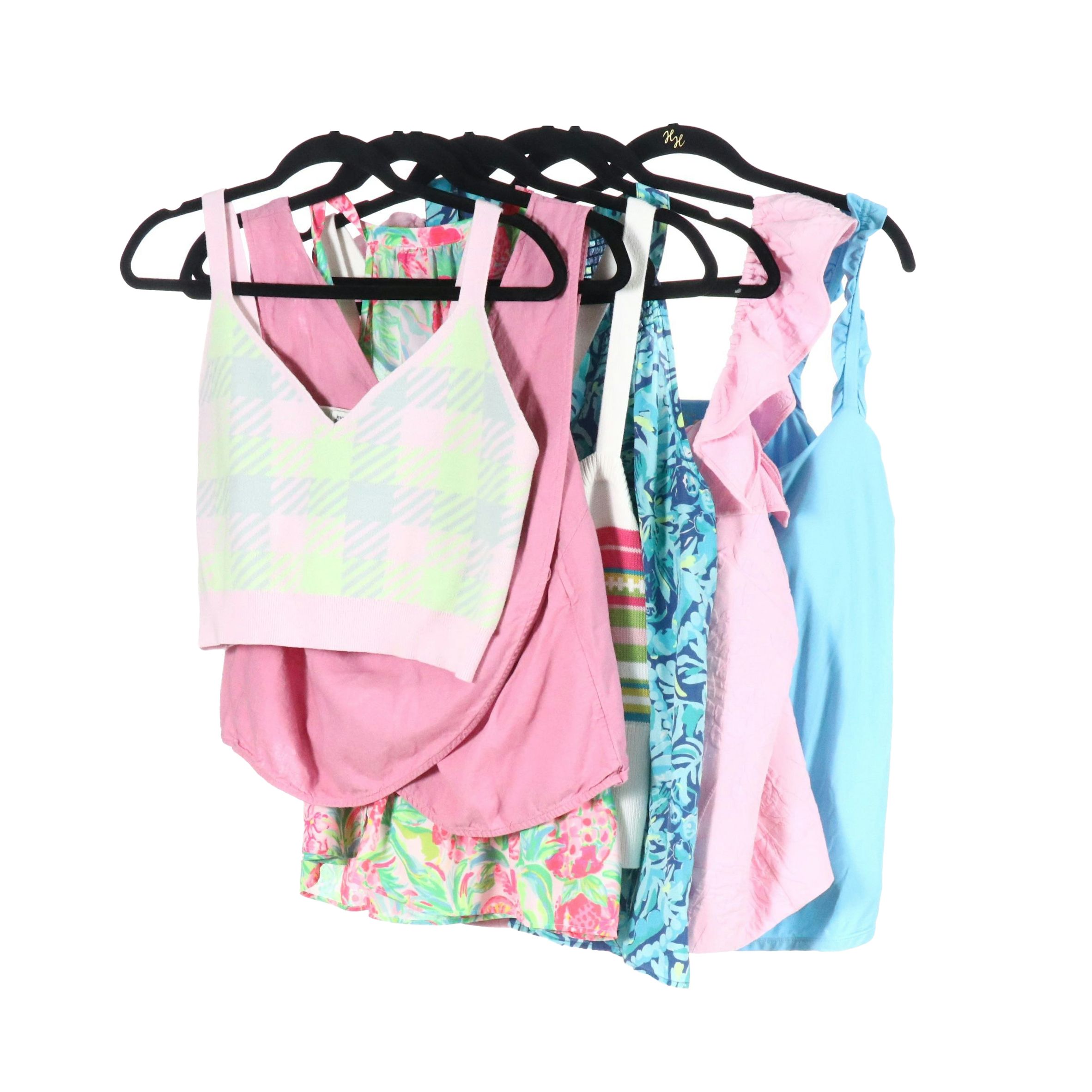 Lilly Pultizer Sleeveless Blouses and Luxletic Active Top with More Tank Tops