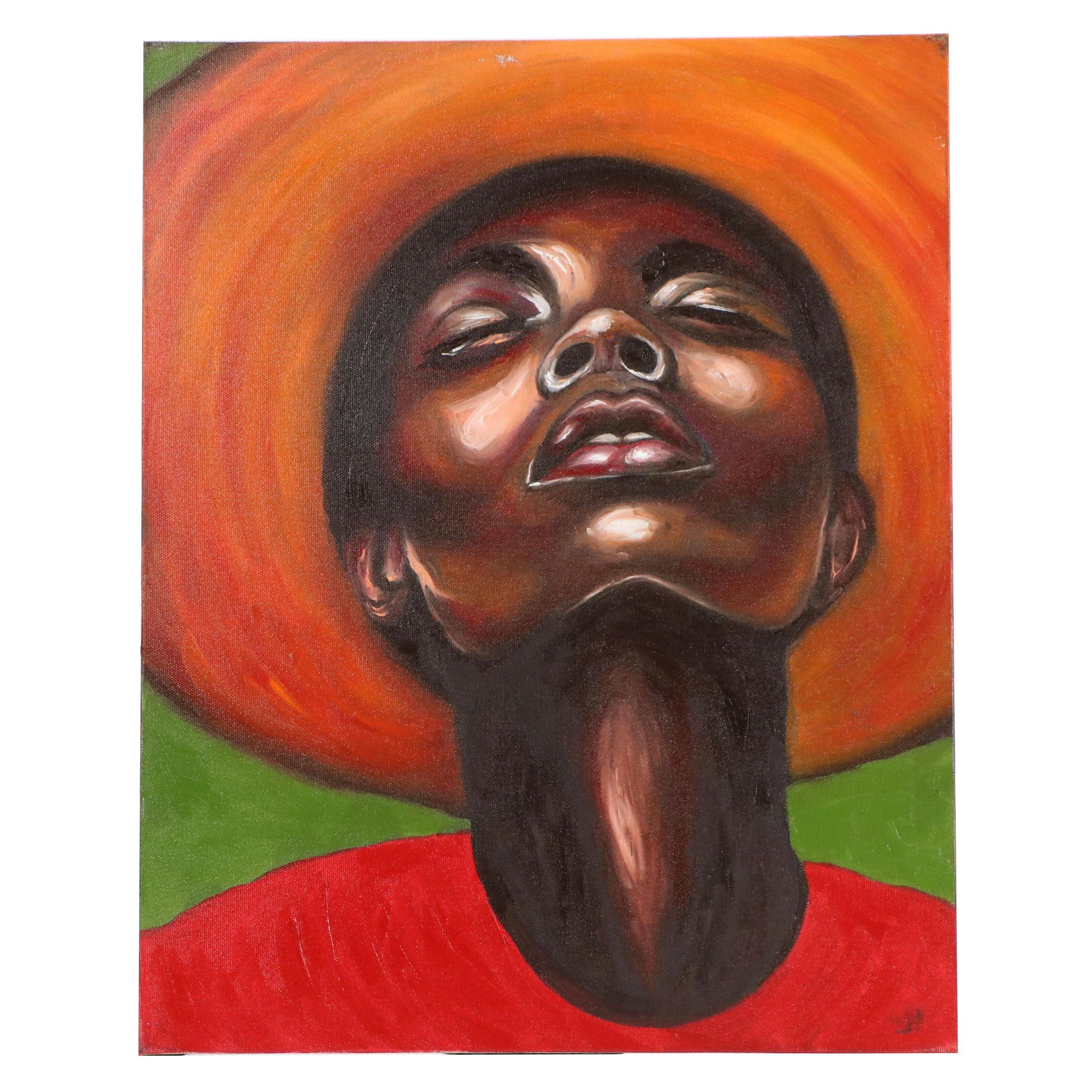 Oluwakemi Omowaire Untitled Oil Portrait, 21st Century