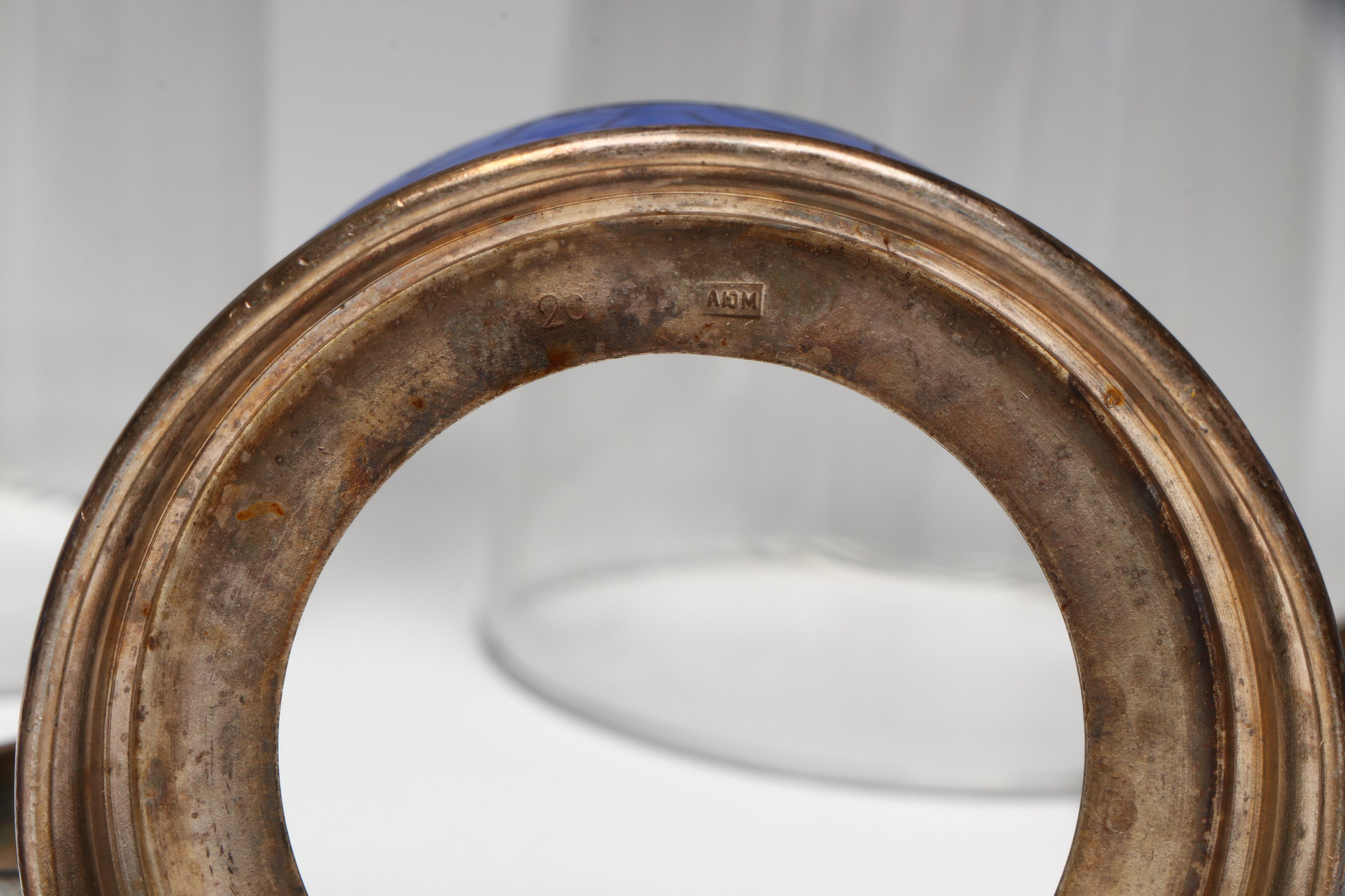 USSR Podstakannik Enamel Penguin Tea Glass Holders with Duralex Glasses