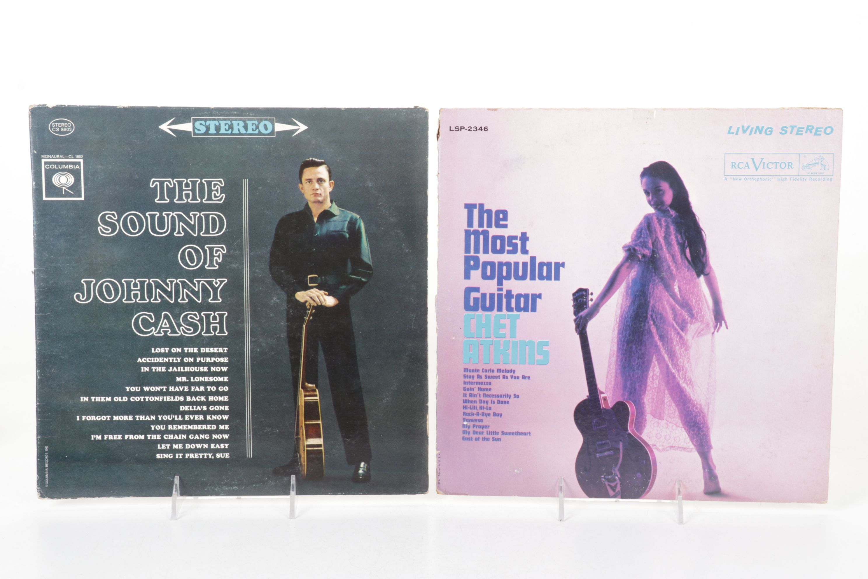 Chet Atkins, Johnny Cash and Marty Robbins Collection of Vinyl Record Albums