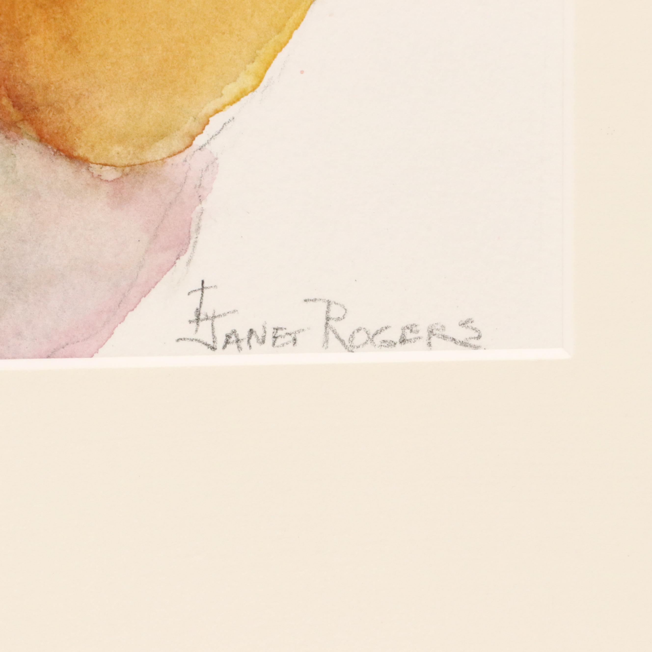 Janet Rogers Still Life Watercolor Painting of Bell Peppers, 21st Century