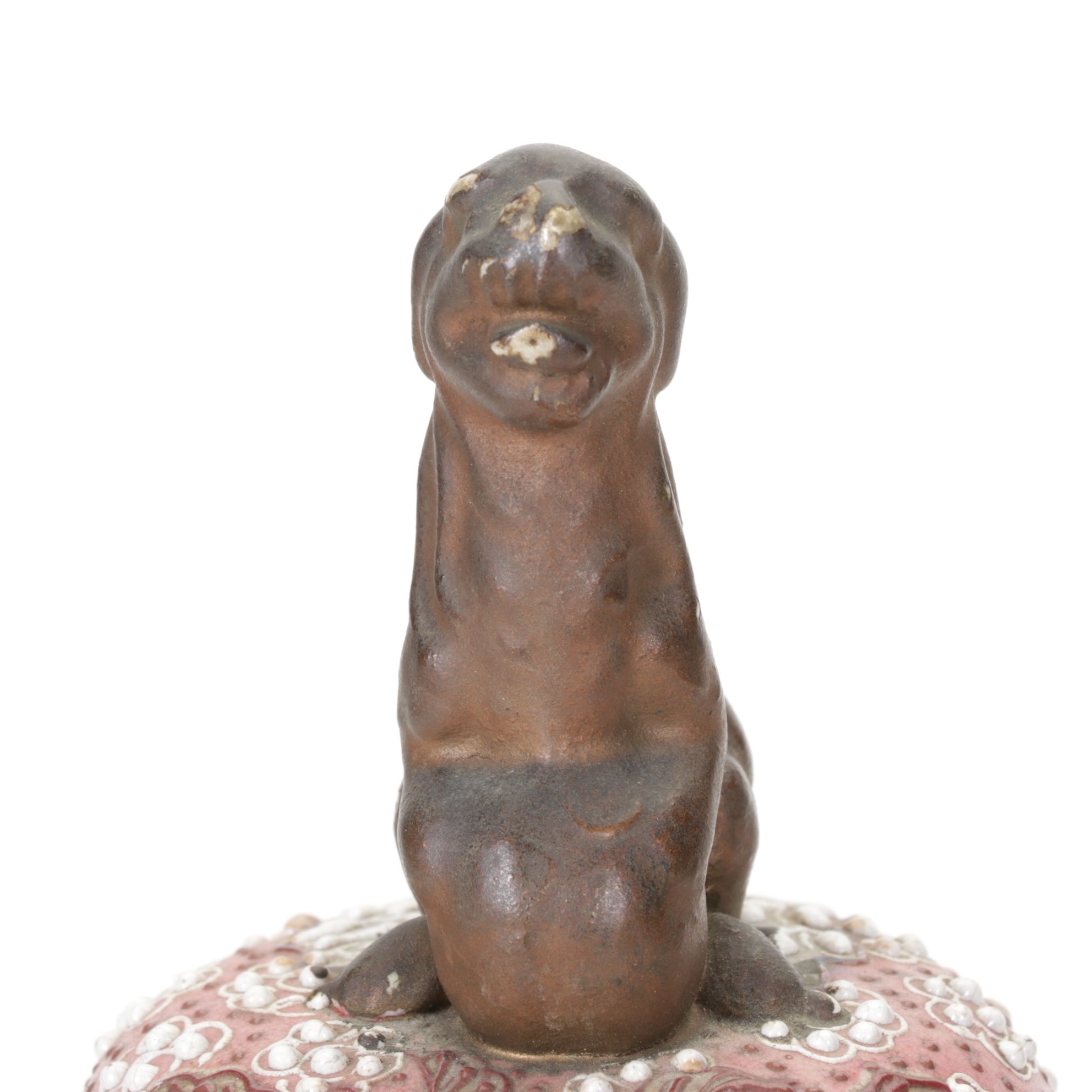 Japanese Satsuma Moriage Porcelain Lidded Vessel