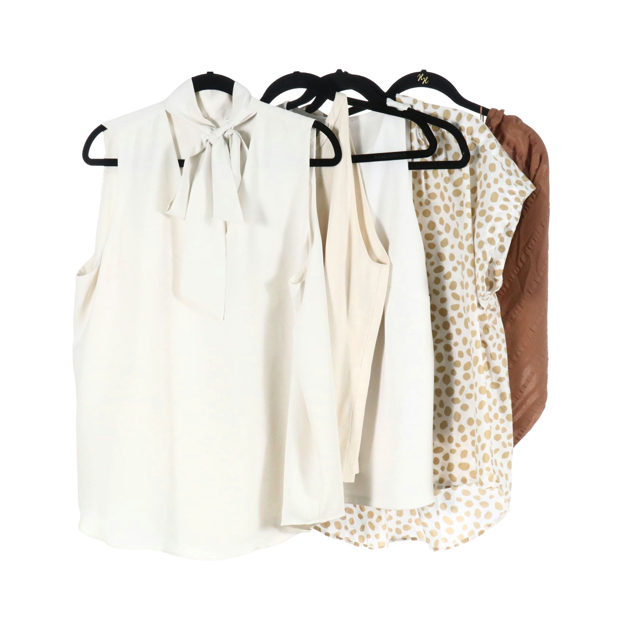 J Crew Off-The-Shoulder Blouse, Ann Taylor Sleeveless Tank and Blouse W/ More