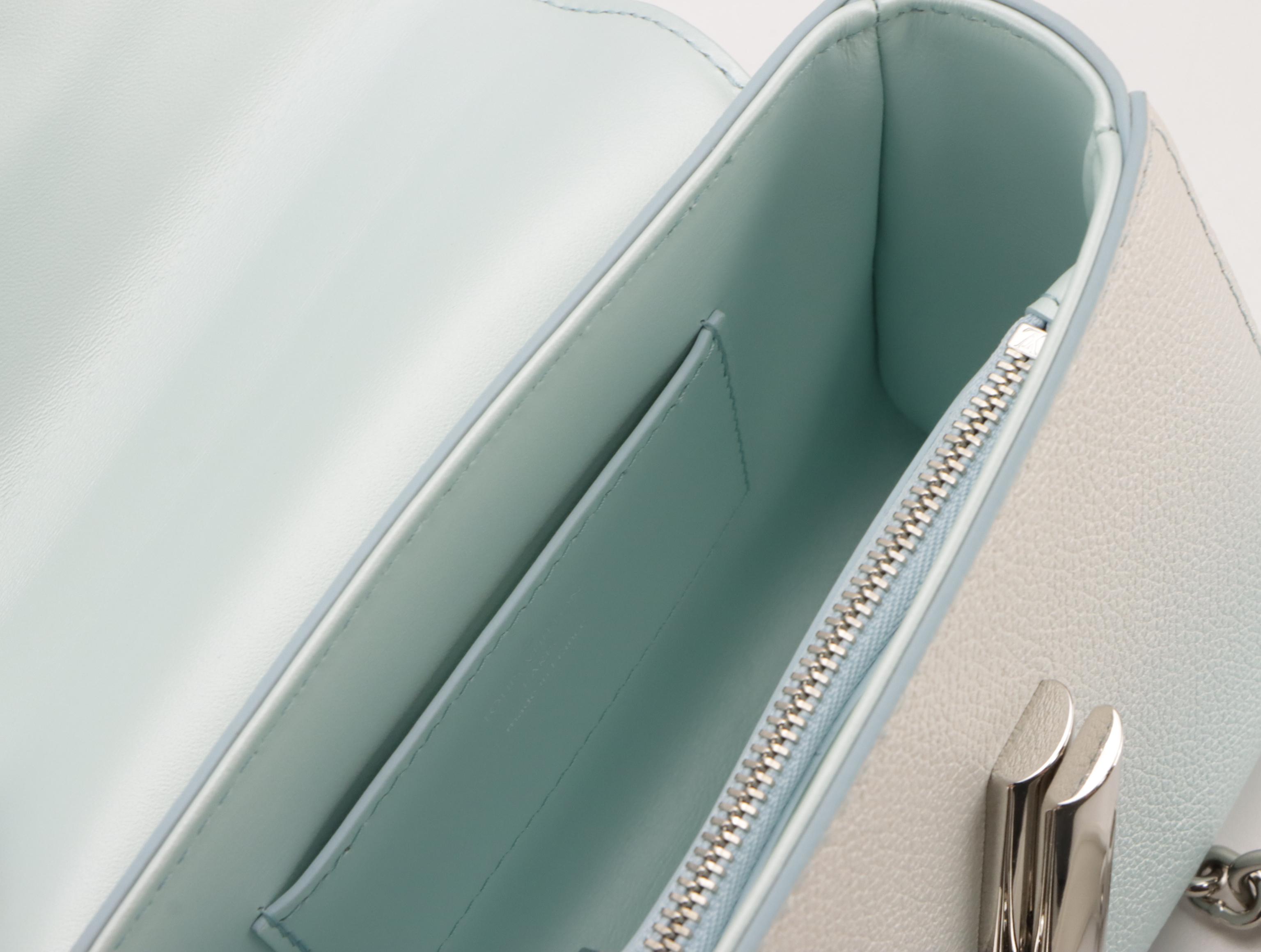 Louis Vuitton Twist PM Bag in Shaded Blue Ombré Leather w/ Dolphin Charm and Box