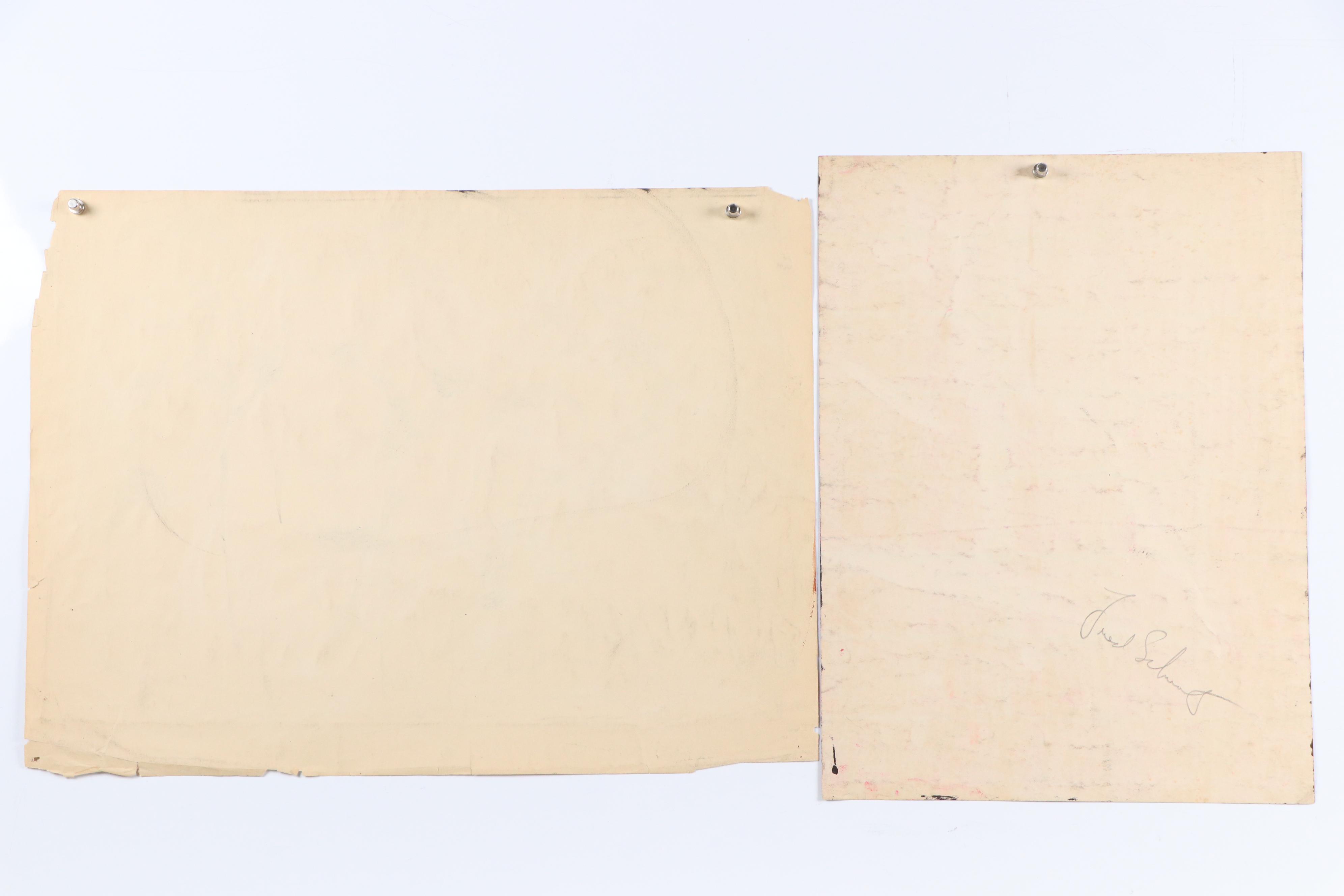 Fred R. Schwartz Figural Experimental Relief Print and Lithograph of Fish