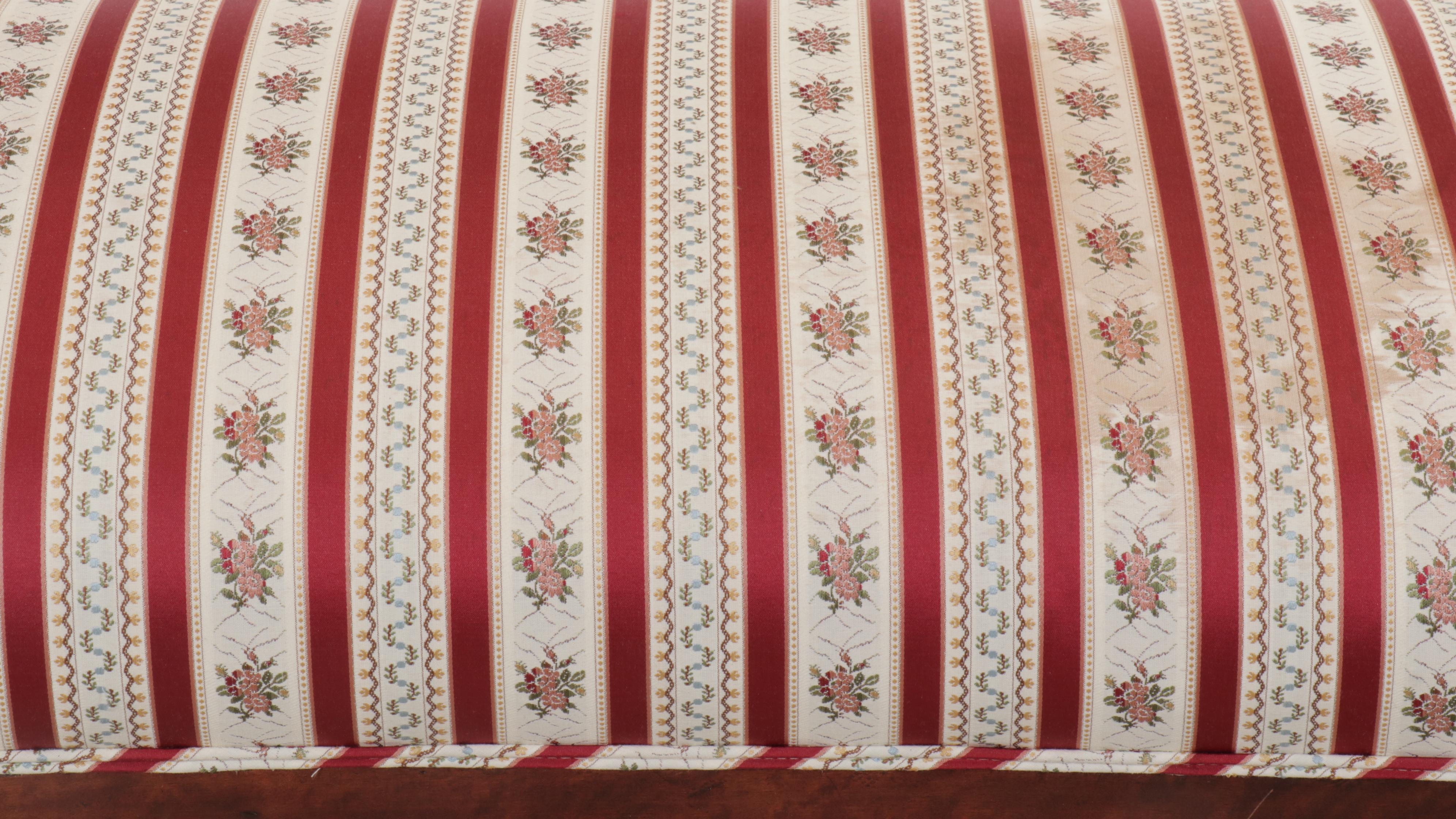 Victorian Carved Mahogany Settee, Late 19th Century