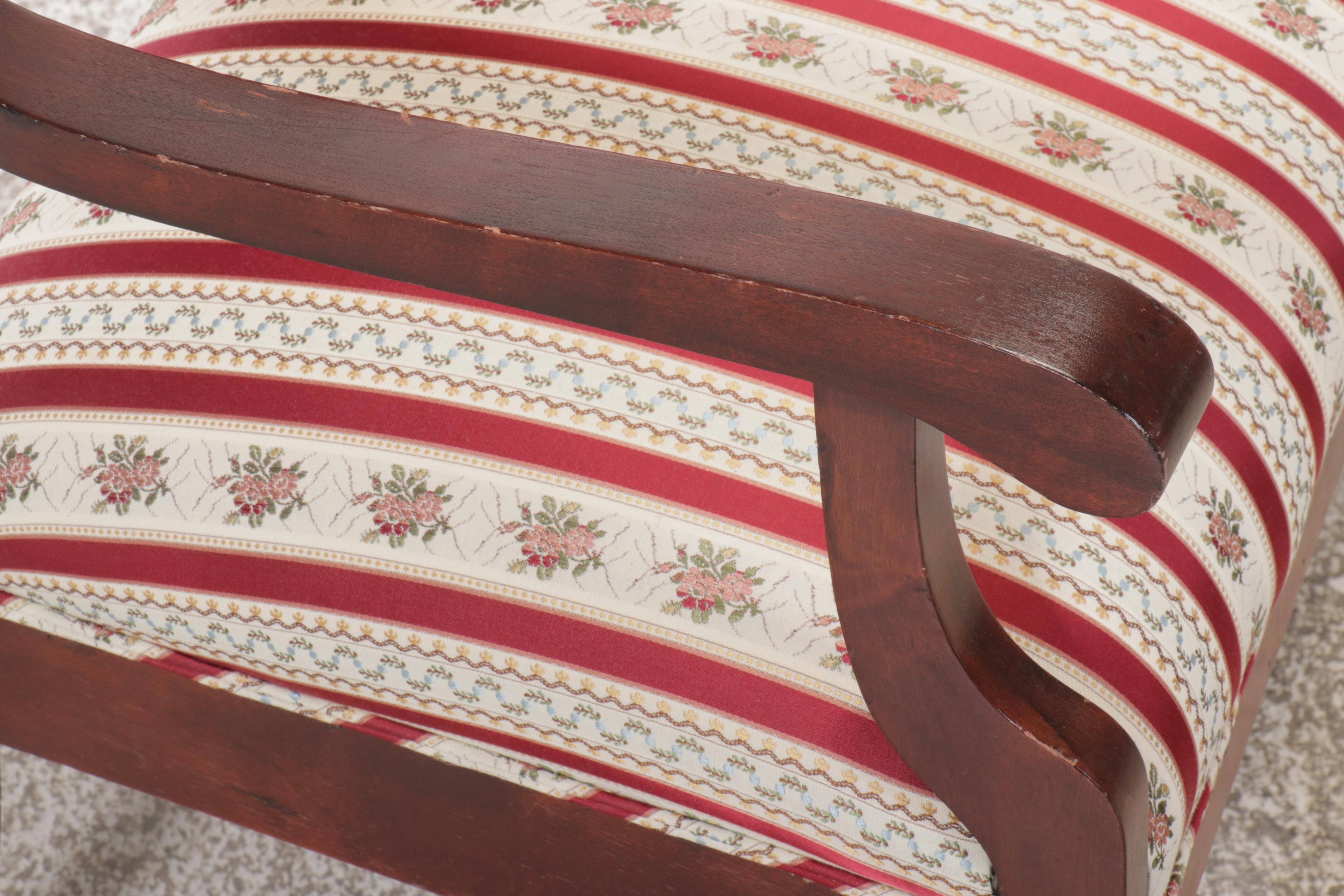 Victorian Carved Mahogany Settee, Late 19th Century