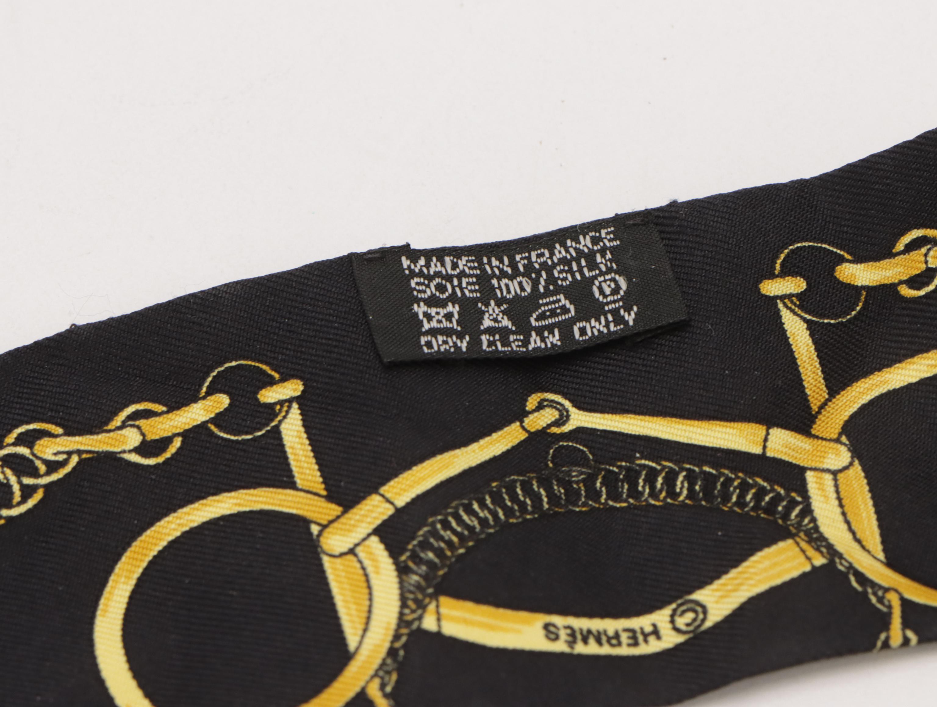 Hermès Equestrian Motif Silk Twilly Scarf