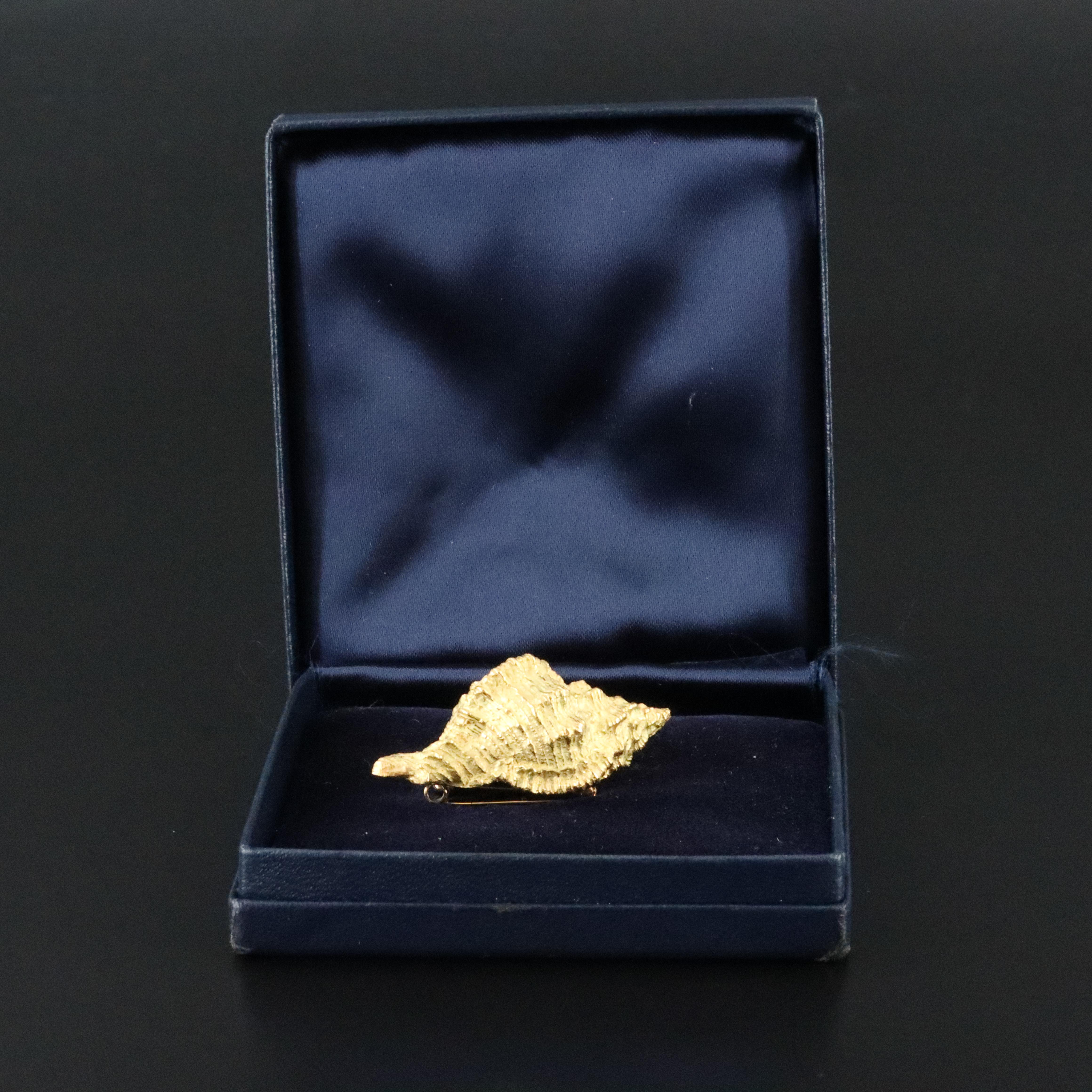 Tiffany & Co. 1960s 18K Conch Shell Brooch