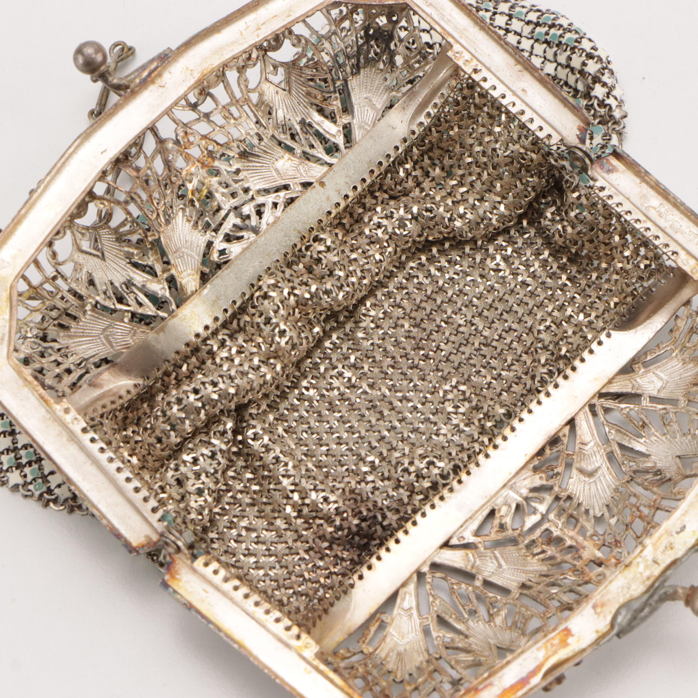 Whiting & Davis x Elsa Schiaparelli "El-Sah" Enamel Armor Mesh Purse, 1930s