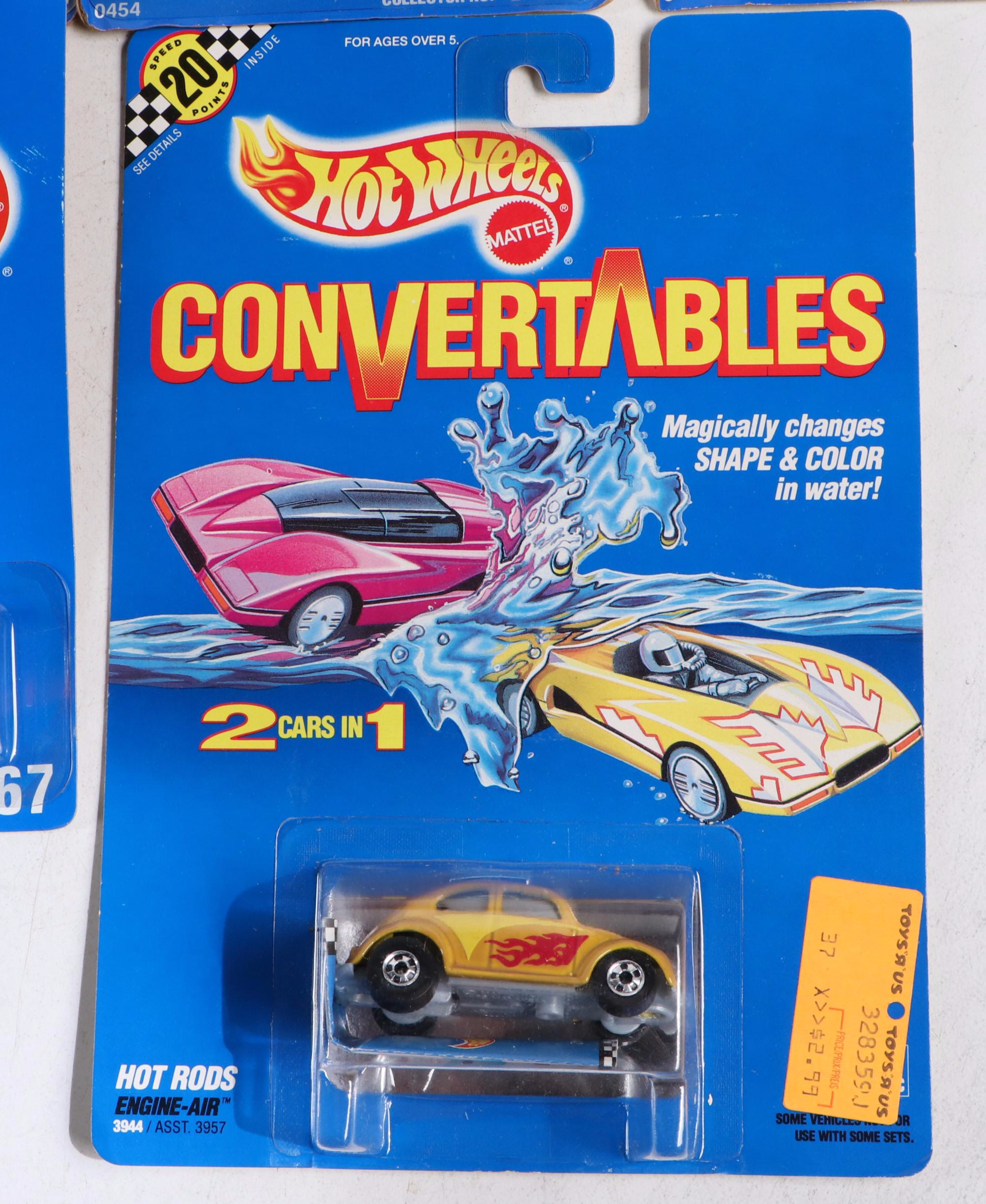 Hot Wheels "Oshkosh Cement Truck," "GT Racer" with More Cars and Canteen, 1990s