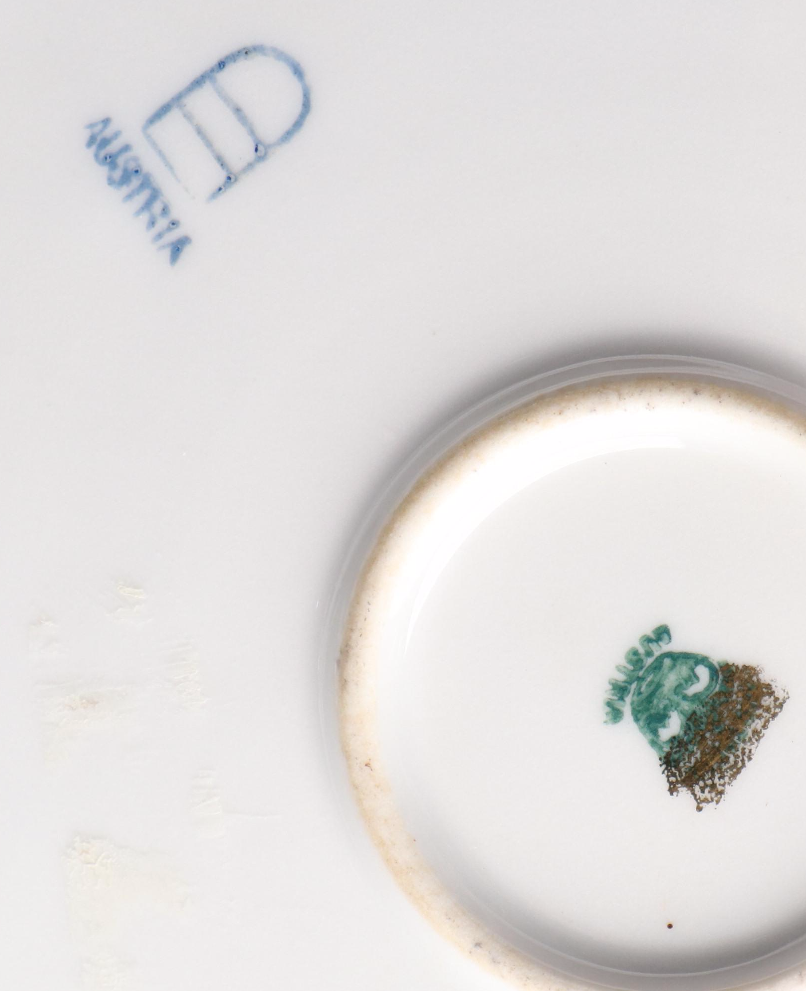 Royal Vienna Style Porcelain Cabinet Plates and Bowls