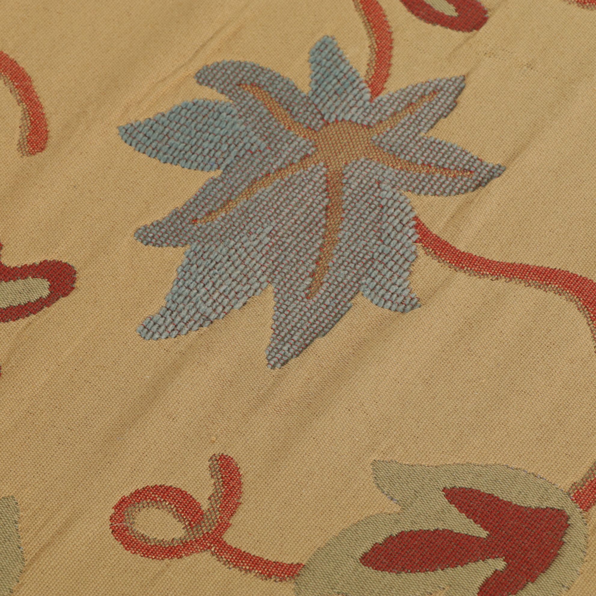 Upholstered Fan-Back Armchair and Ottoman