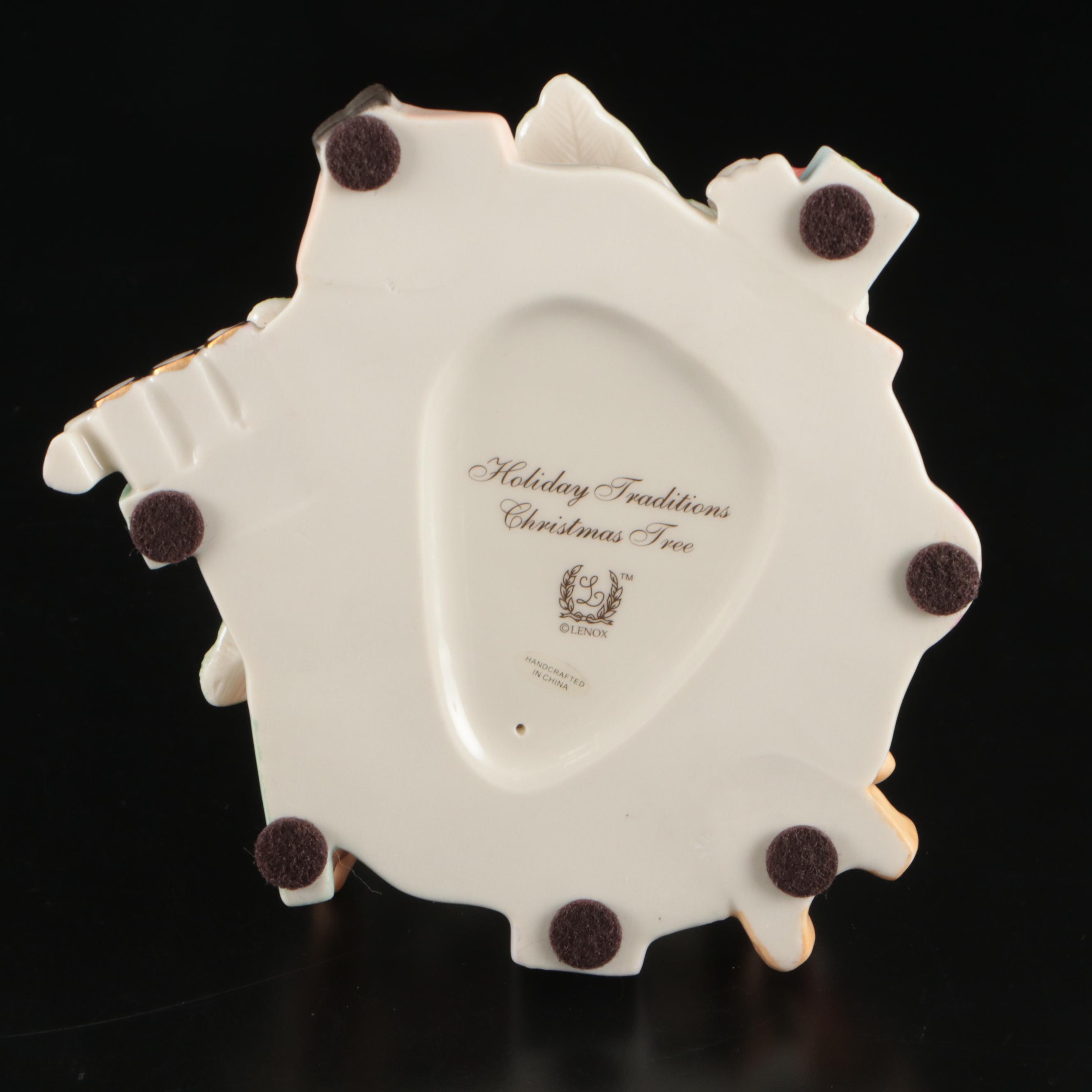 Lenox "Holiday Tartan" Teapot with Holiday Traditions Ceramic Christmas Tree