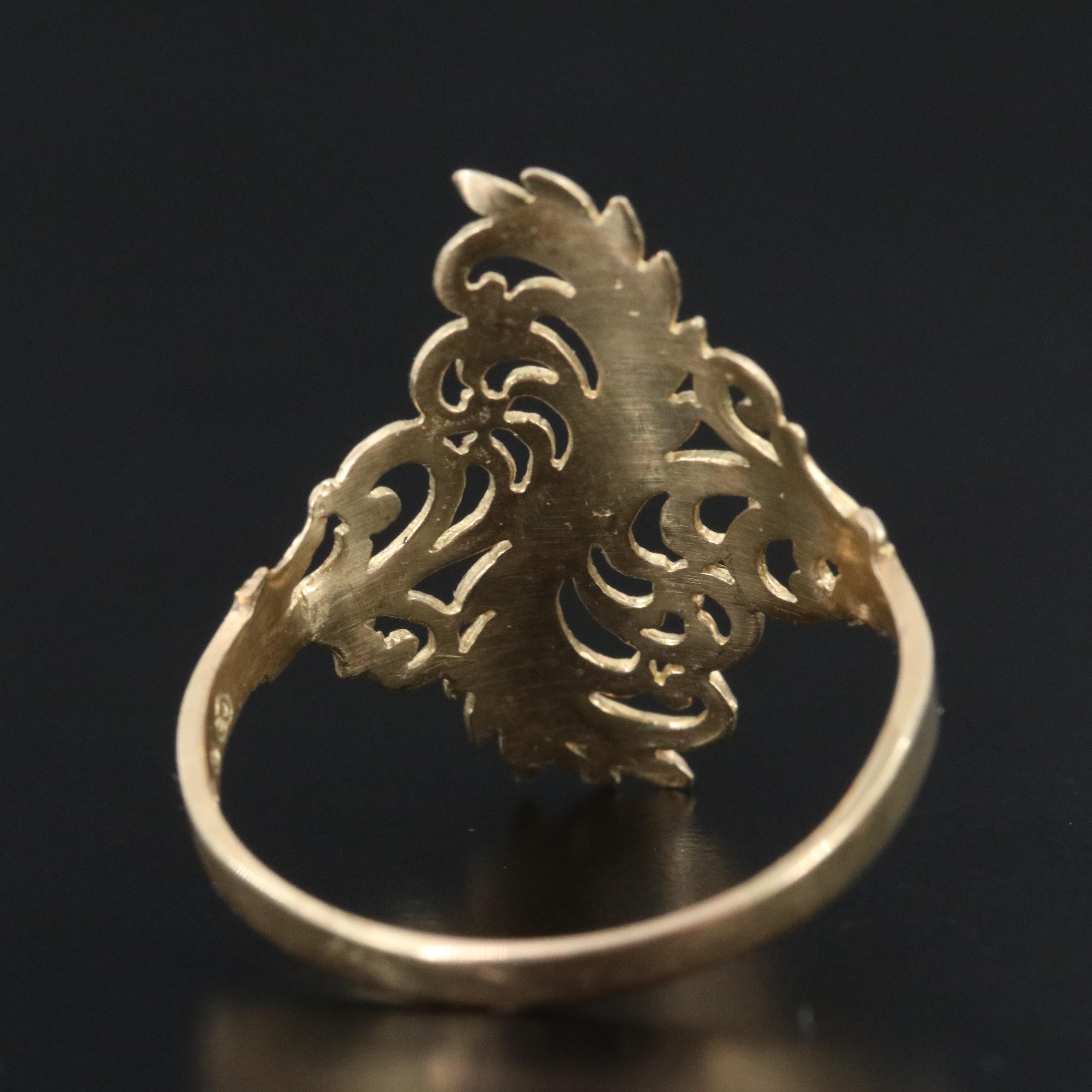 10K Floral Spray Ring
