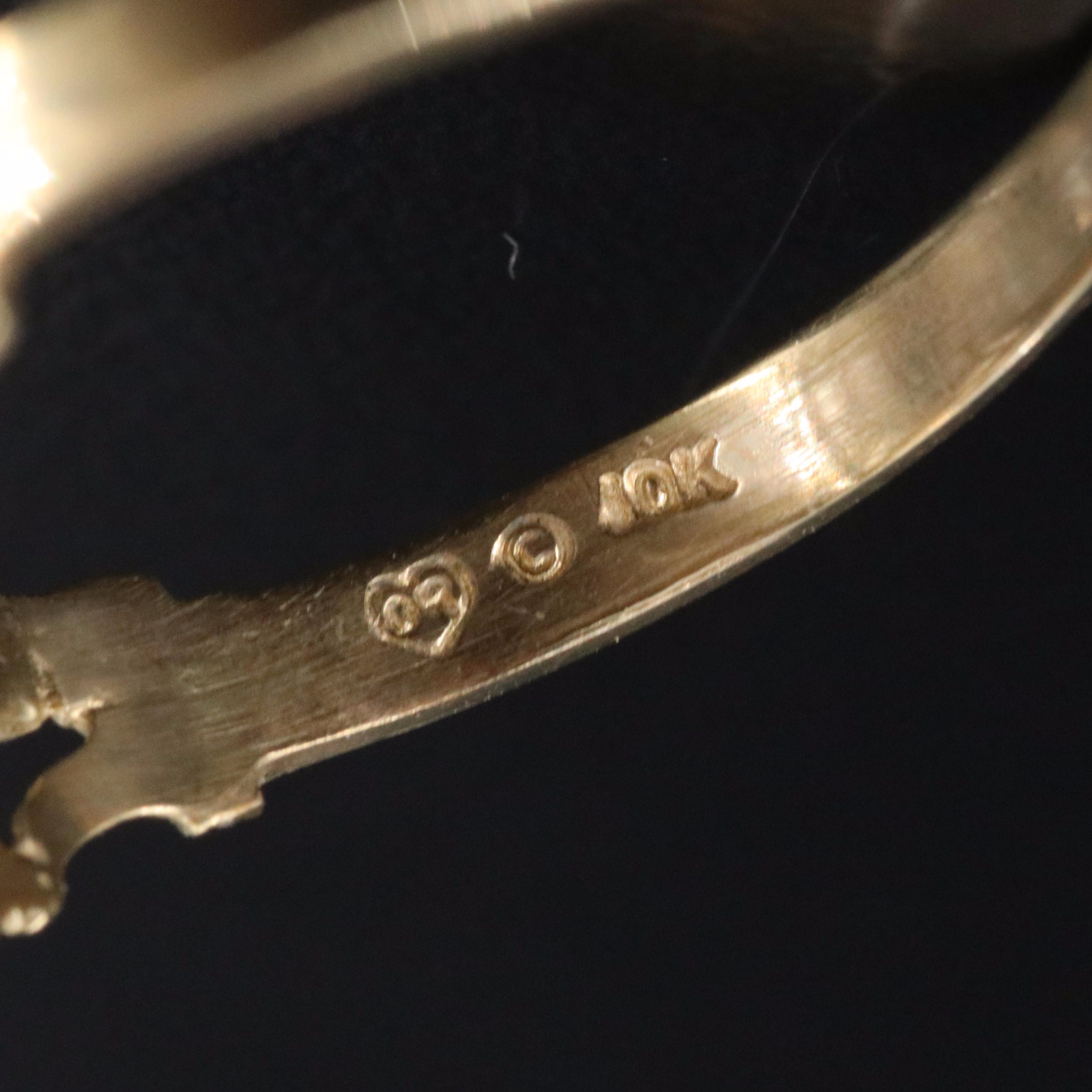 10K Floral Spray Ring