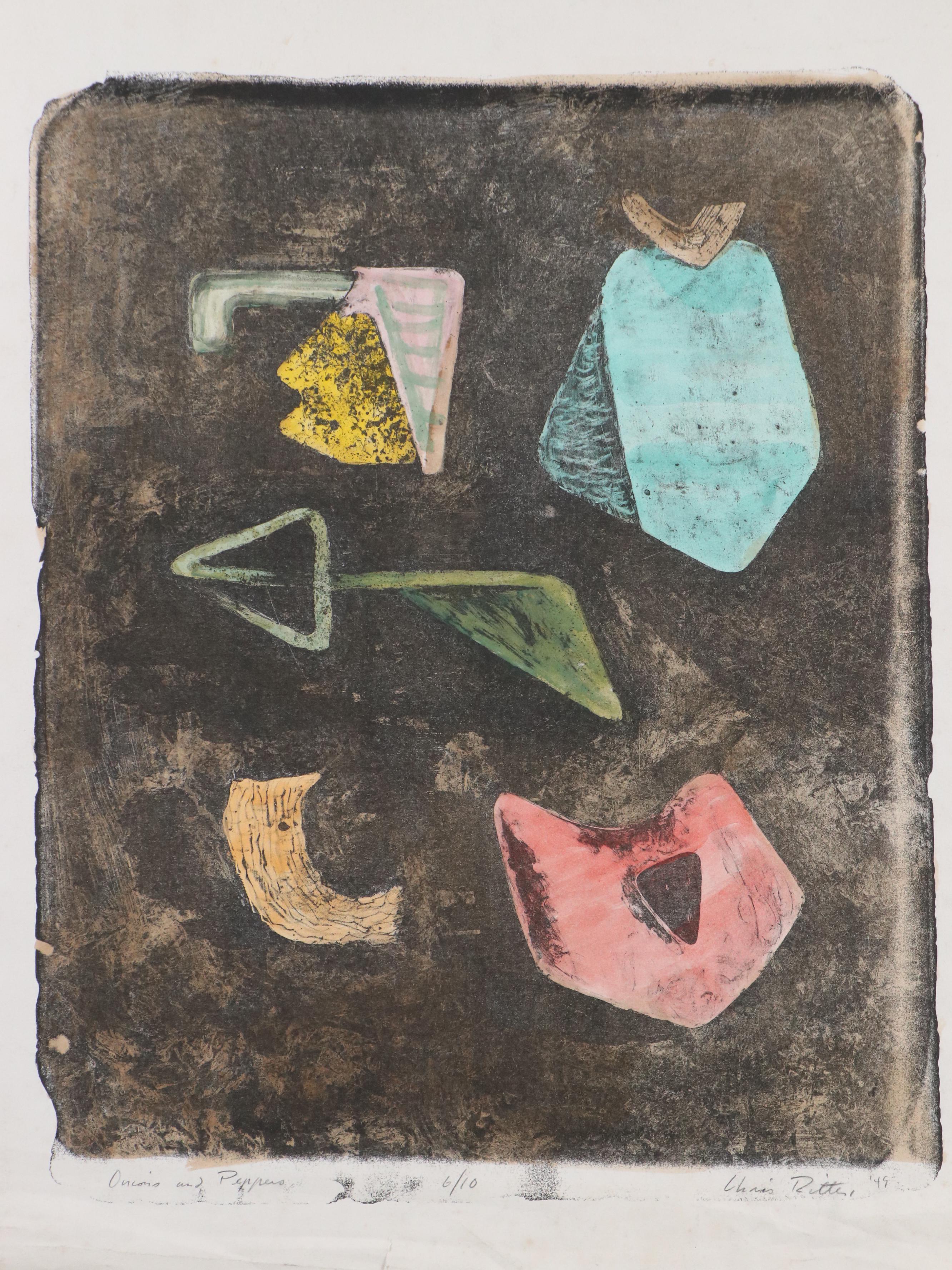 Chris Ritter Print Pair "Onions and Peppers," 1945