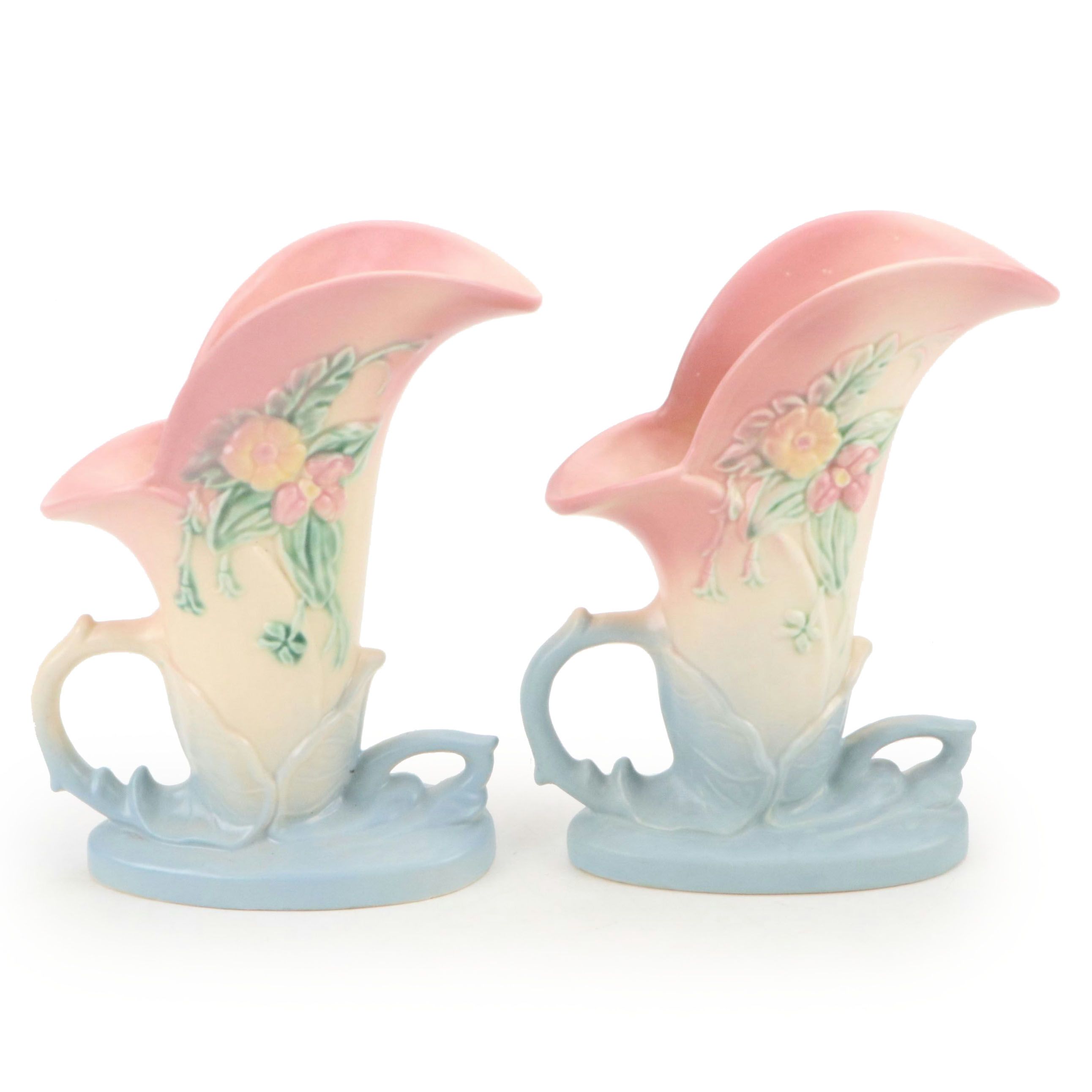 Pair of Hull Pottery "Wildflower" Vases