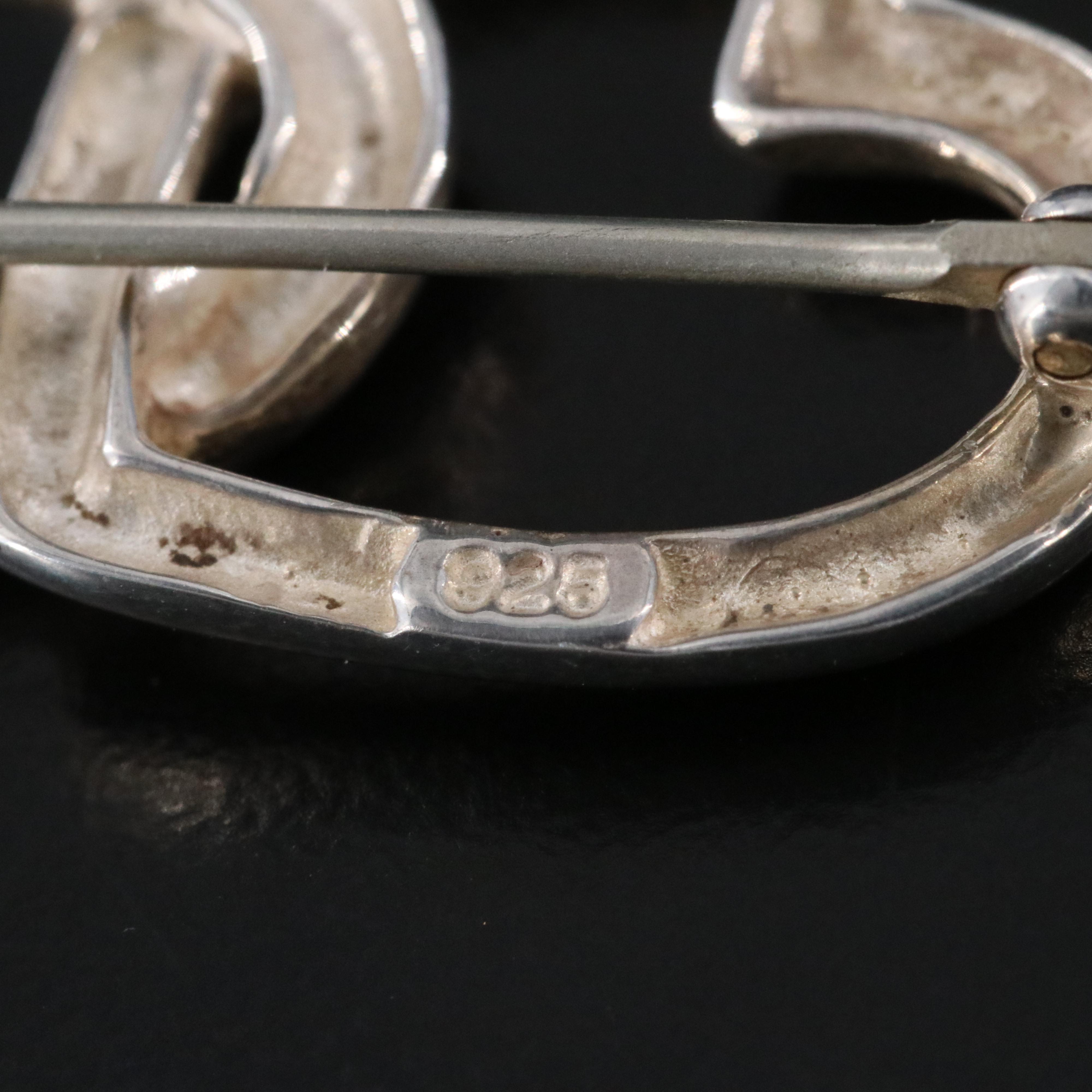 Tiffany & Co. Sterling Triple Heart Brooch