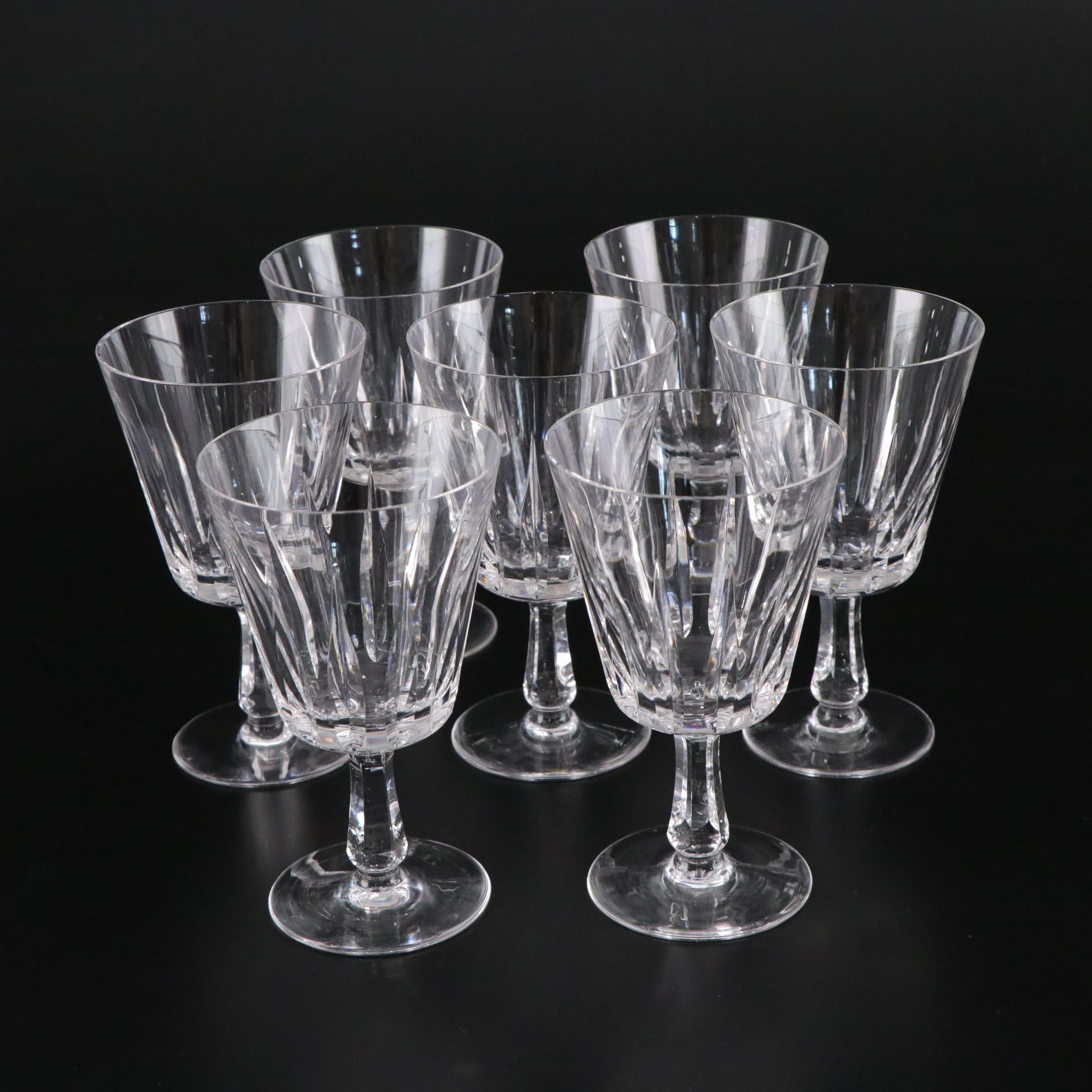 Royal Leerdam "Van Dijck" Crystal Water Goblets, Champagne Coupes & Wine Glasses