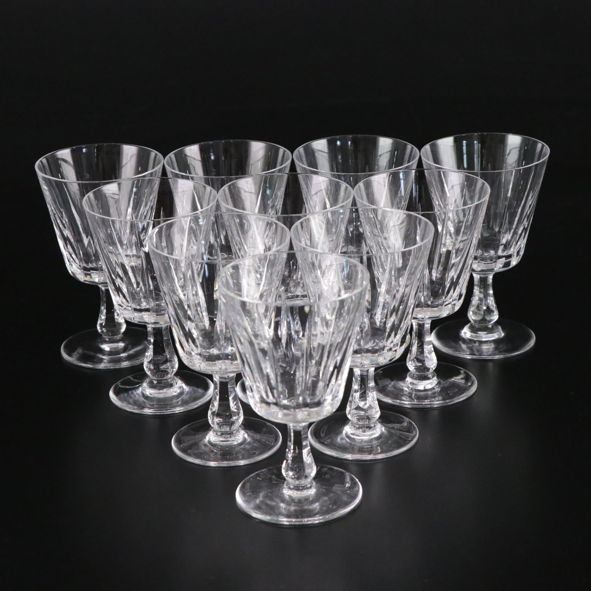 Royal Leerdam "Van Dijck" Crystal Water Goblets, Champagne Coupes & Wine Glasses