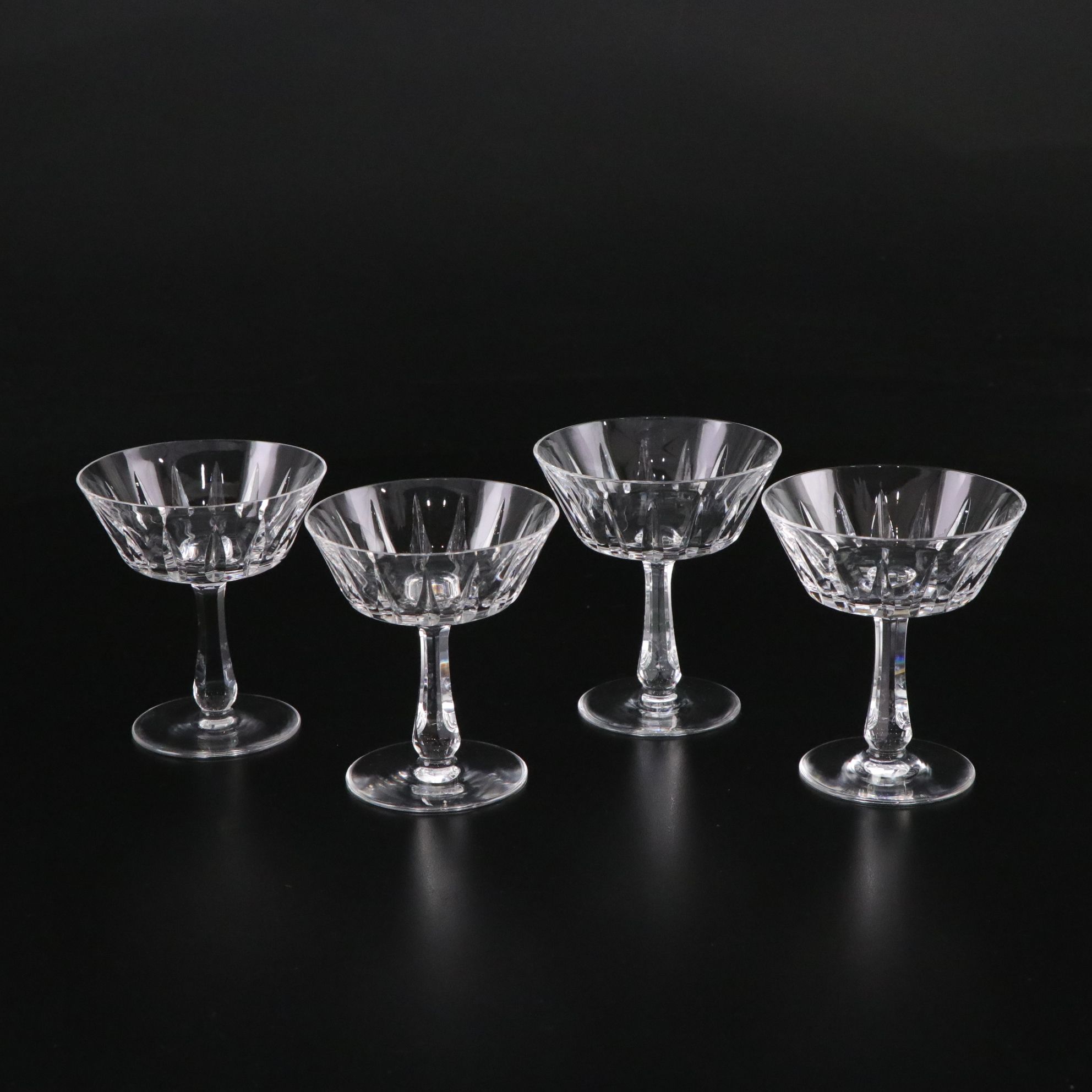 Royal Leerdam "Van Dijck" Crystal Water Goblets, Champagne Coupes & Wine Glasses