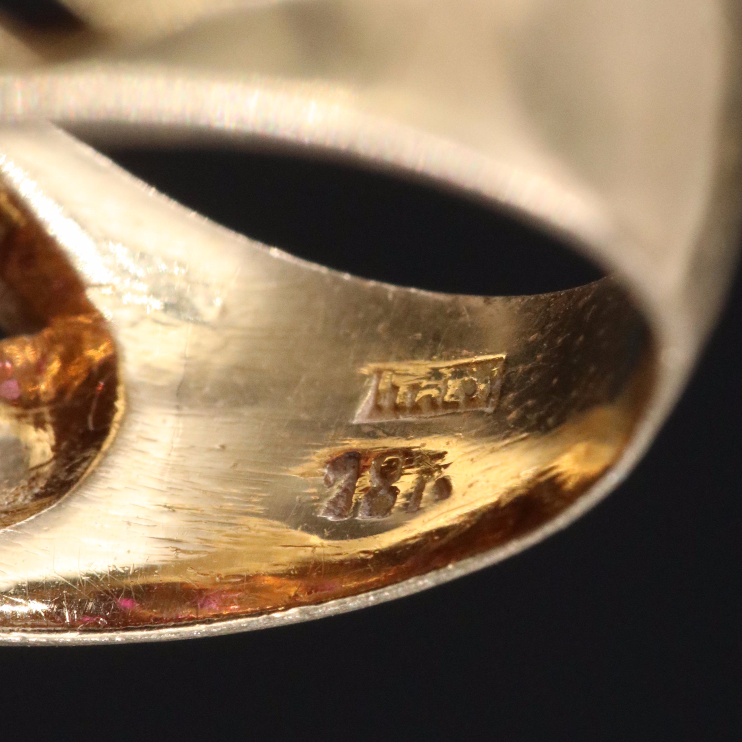 Tiffany & Co. Vannerie 18K Ruby Dome Ring Vintage