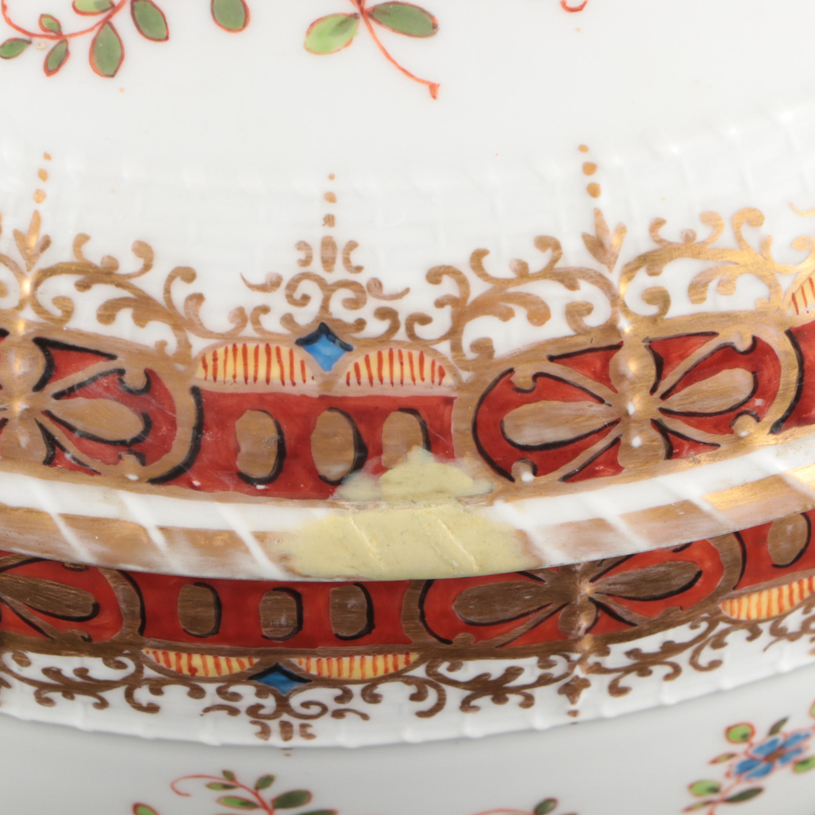 KPM Porcelain Tureen with Baby Bacchus Finial, 1870-1945