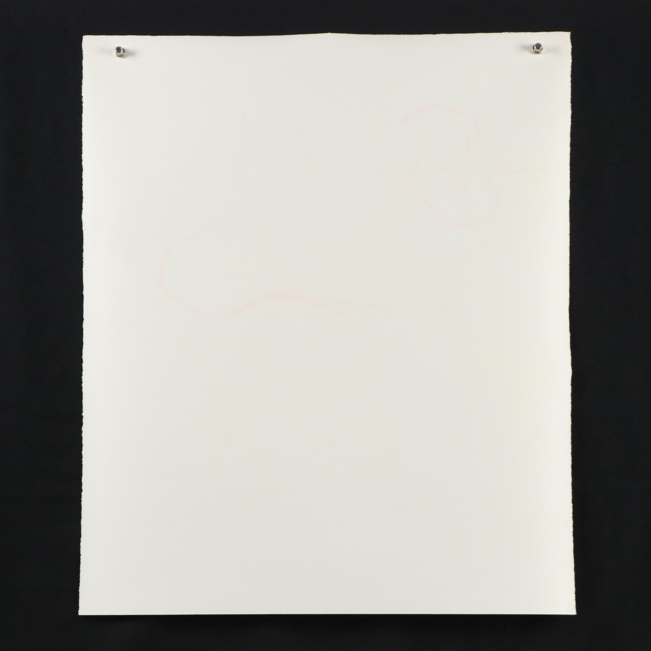 Harry Hilson Abstract Mixed Media Painting in Grey and Purple, Late 20th Century