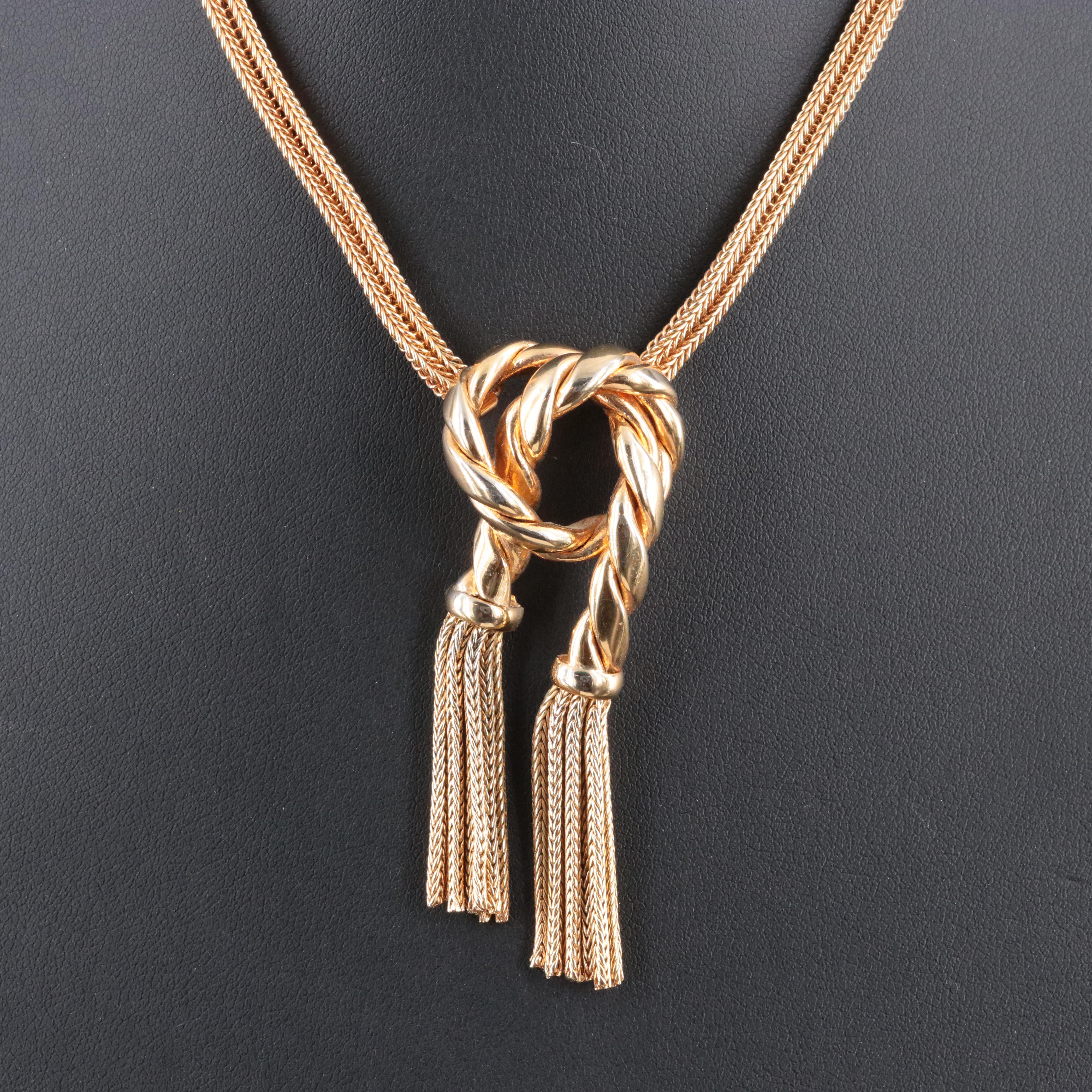 Christian Dior Knotted Rope Necklace