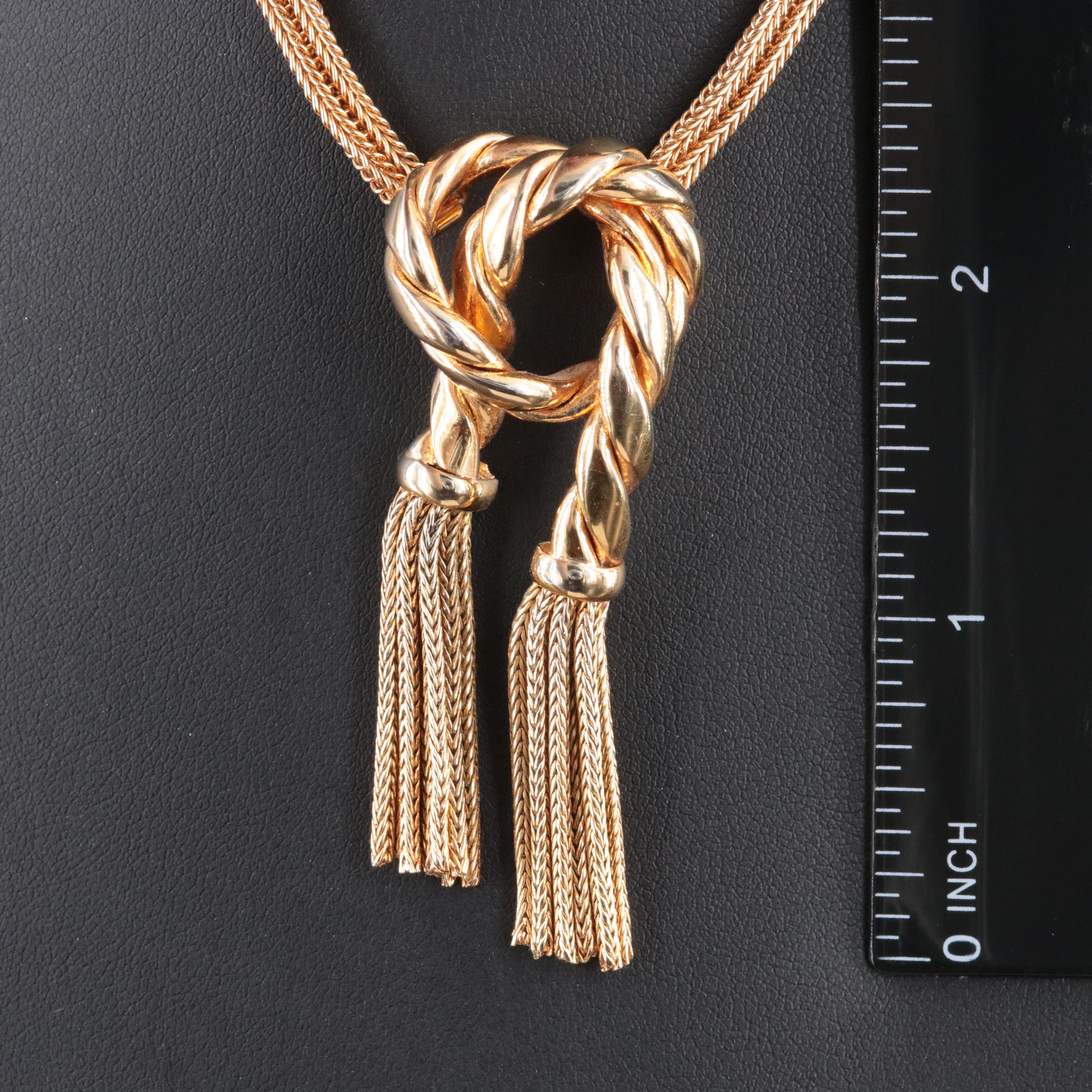Christian Dior Knotted Rope Necklace