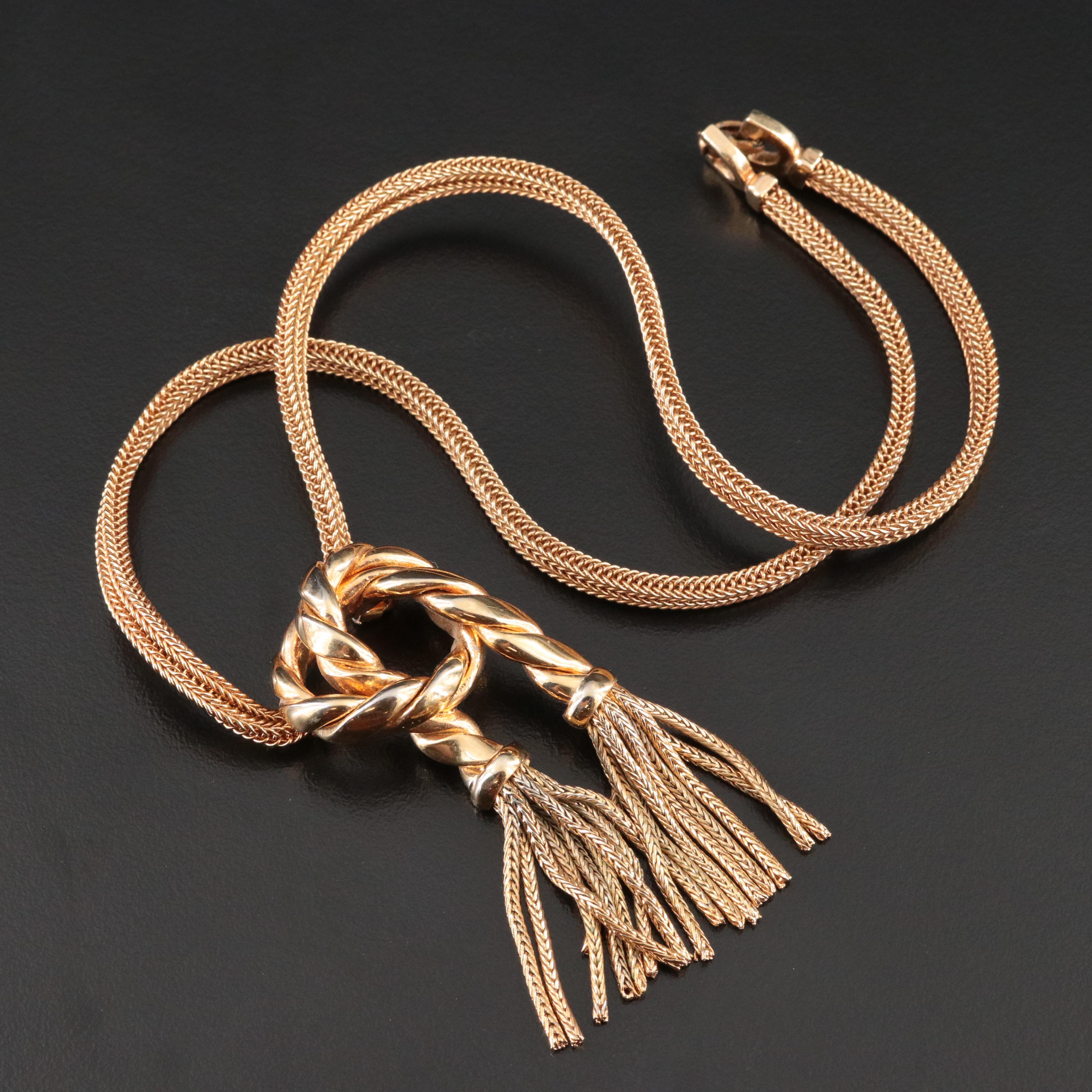 Christian Dior Knotted Rope Necklace