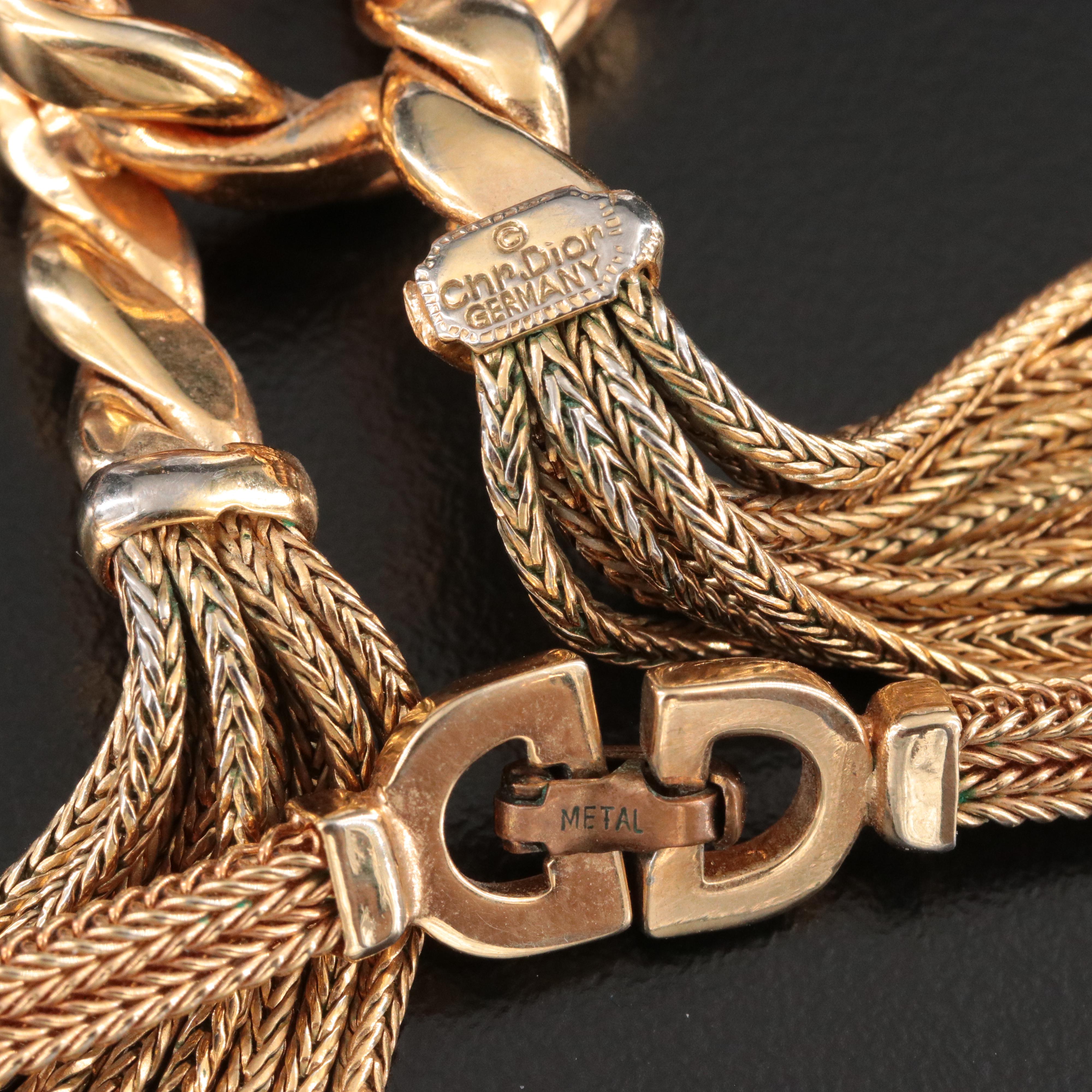 Christian Dior Knotted Rope Necklace