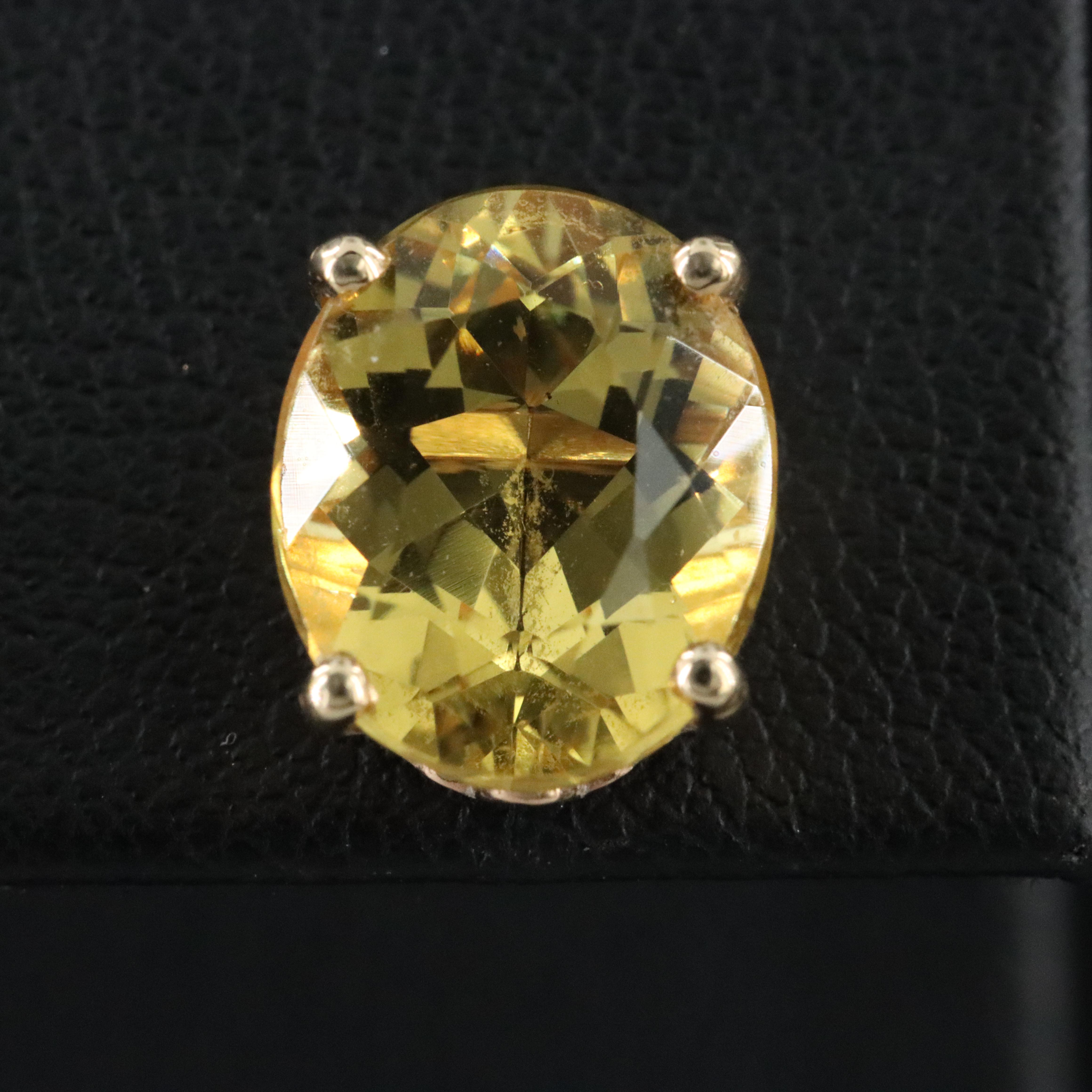 14K Citrine Stud Earrings