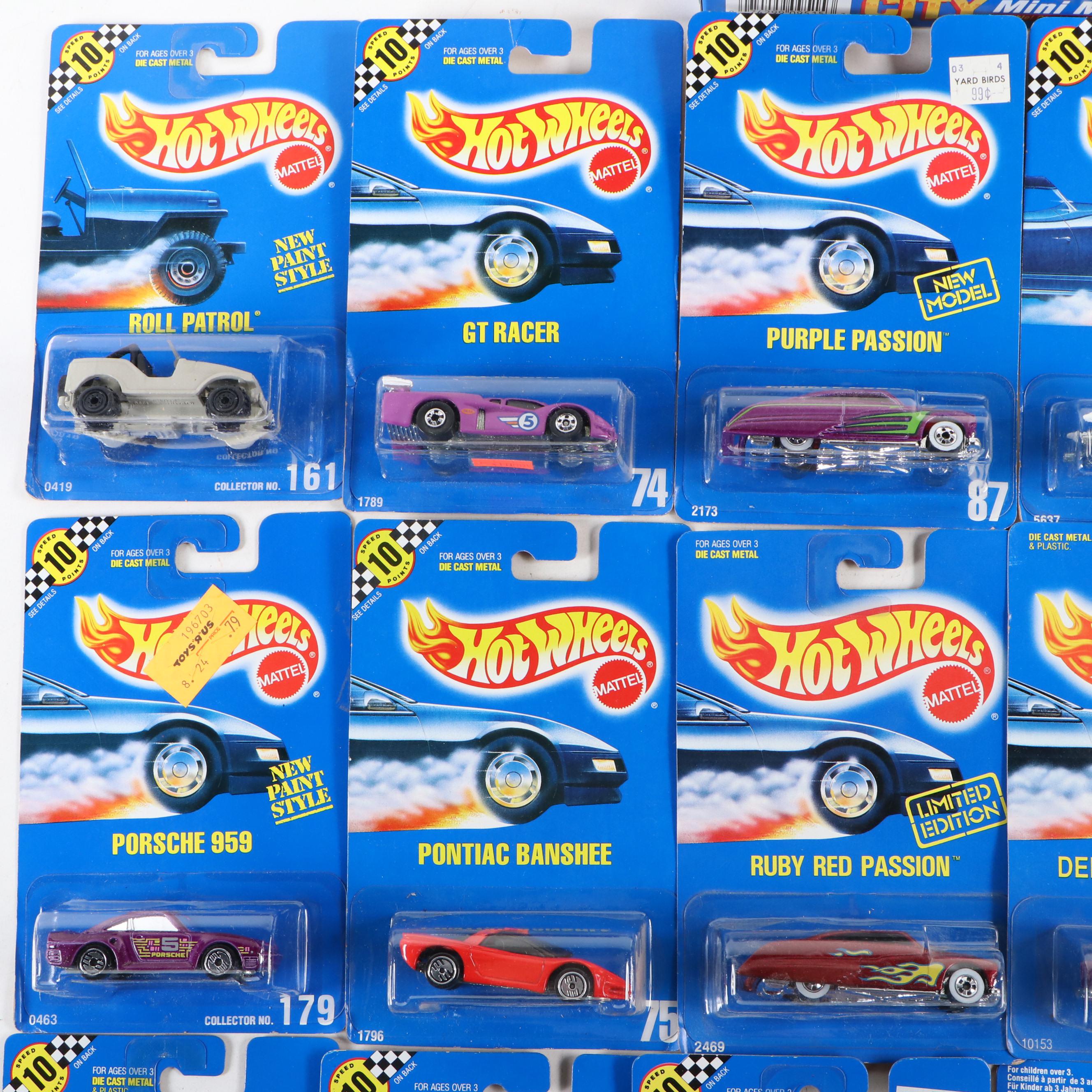 Hot Wheels "City Mini Market," "Mercedes SL" and More Toy Cars, 1990-1991