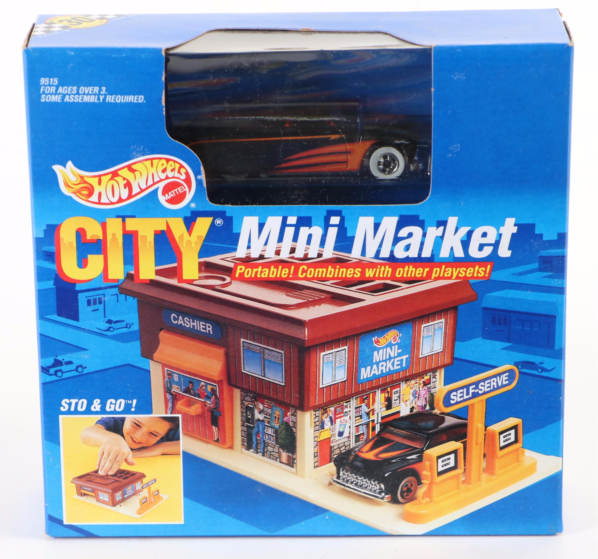 Hot Wheels "City Mini Market," "Mercedes SL" and More Toy Cars, 1990-1991