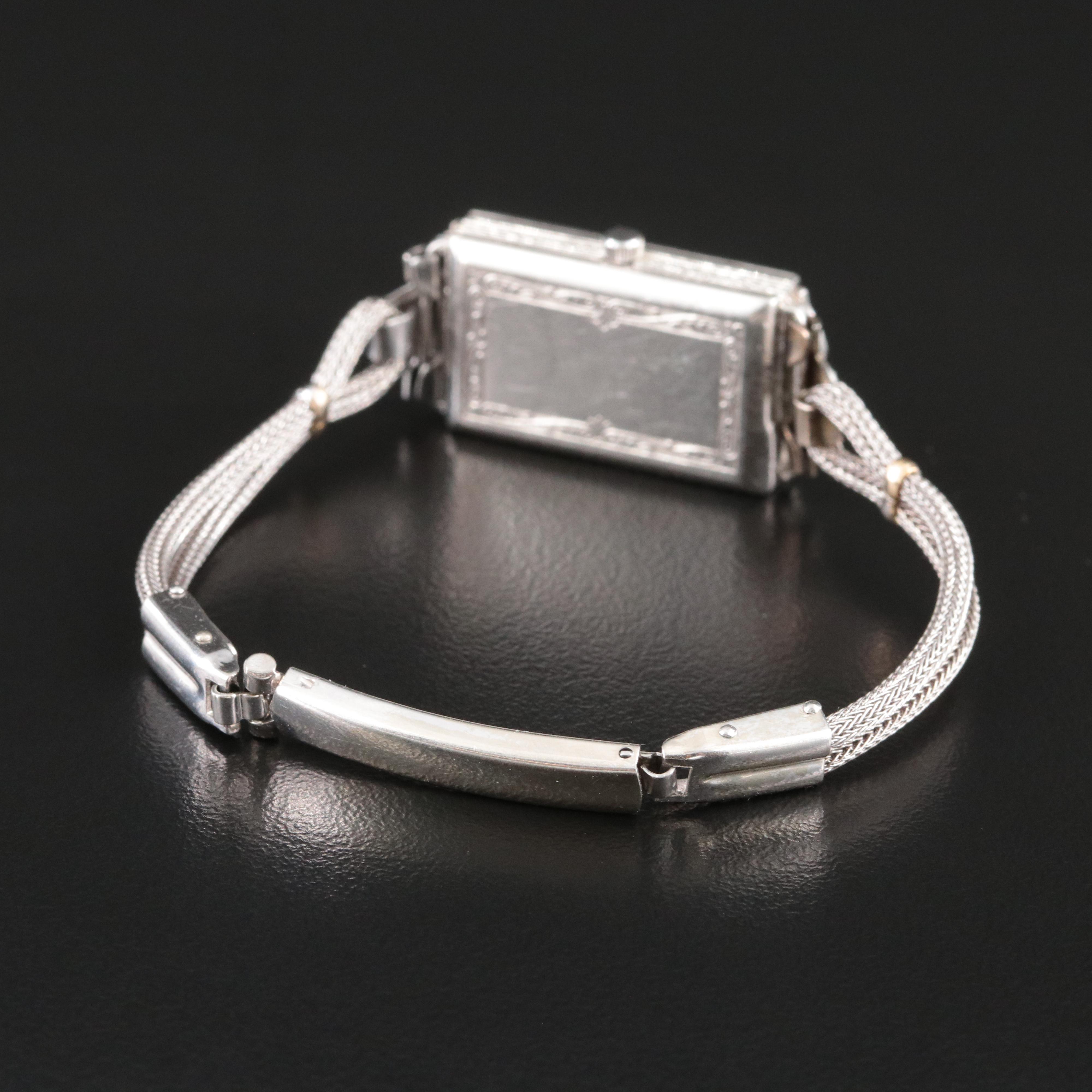 Art Deco Gruen Platinum Diamond Vintage Watch