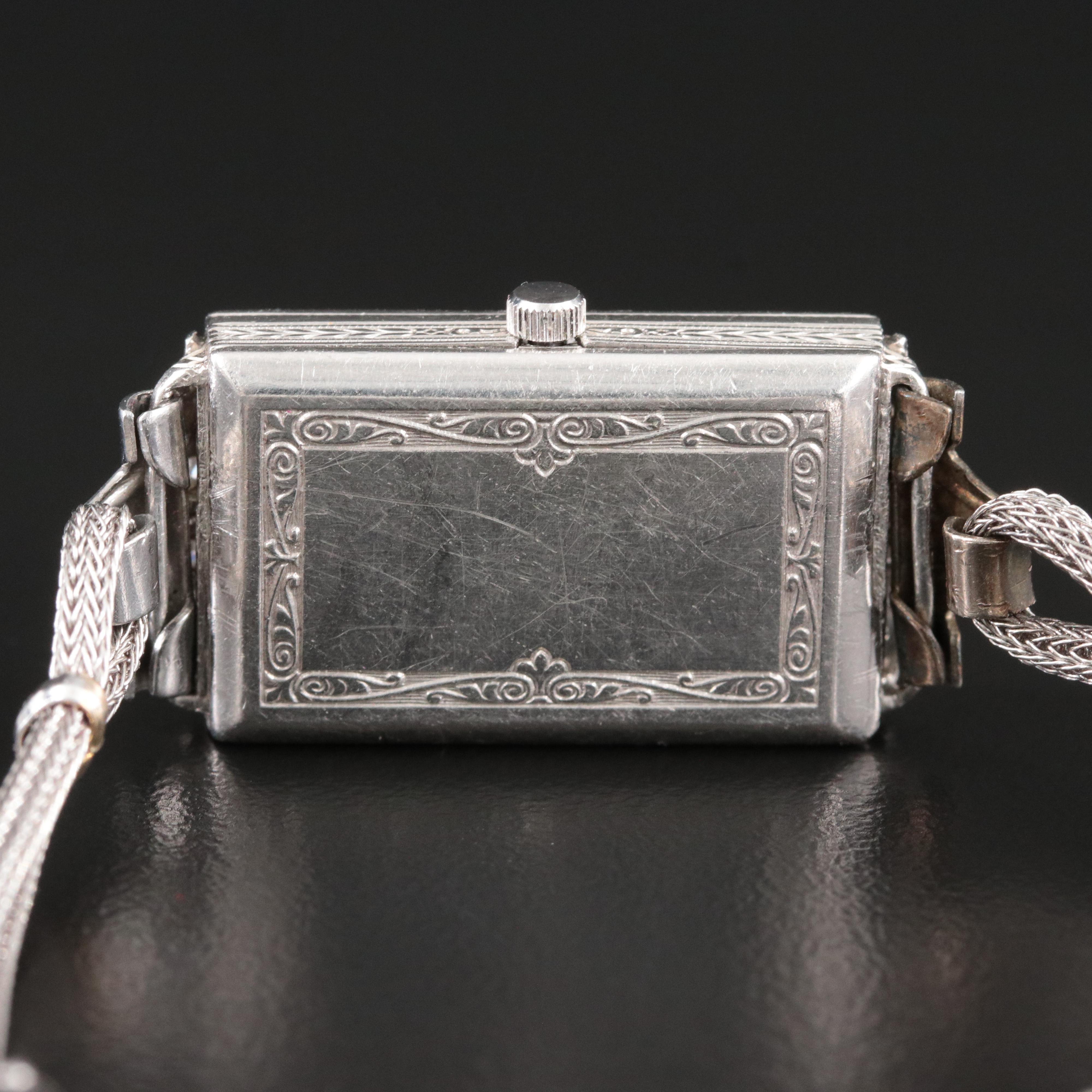 Art Deco Gruen Platinum Diamond Vintage Watch