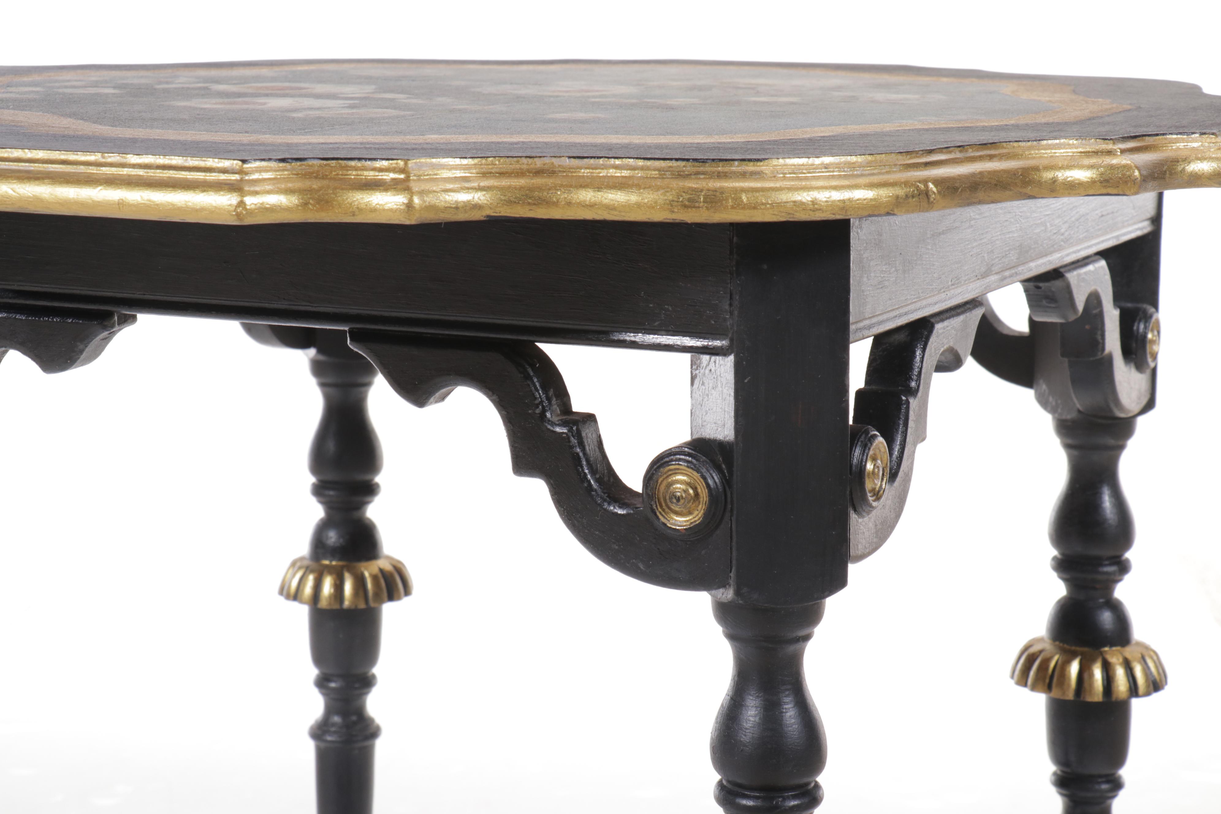 Victorian Style Painted Occasional Table, Early to Mid-20th Century