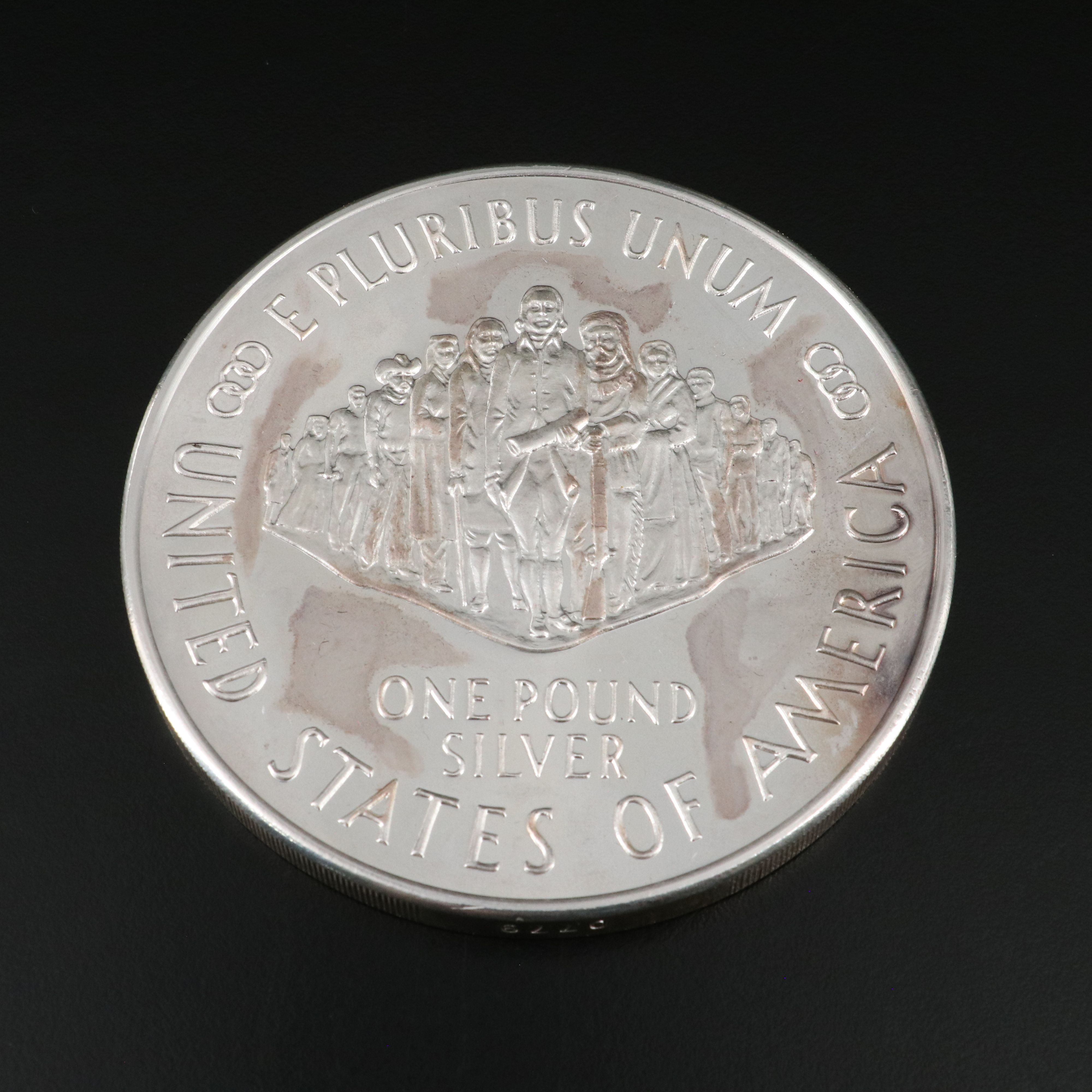 1987 Constitution Dollar, One Troy Pound of .999 Silver