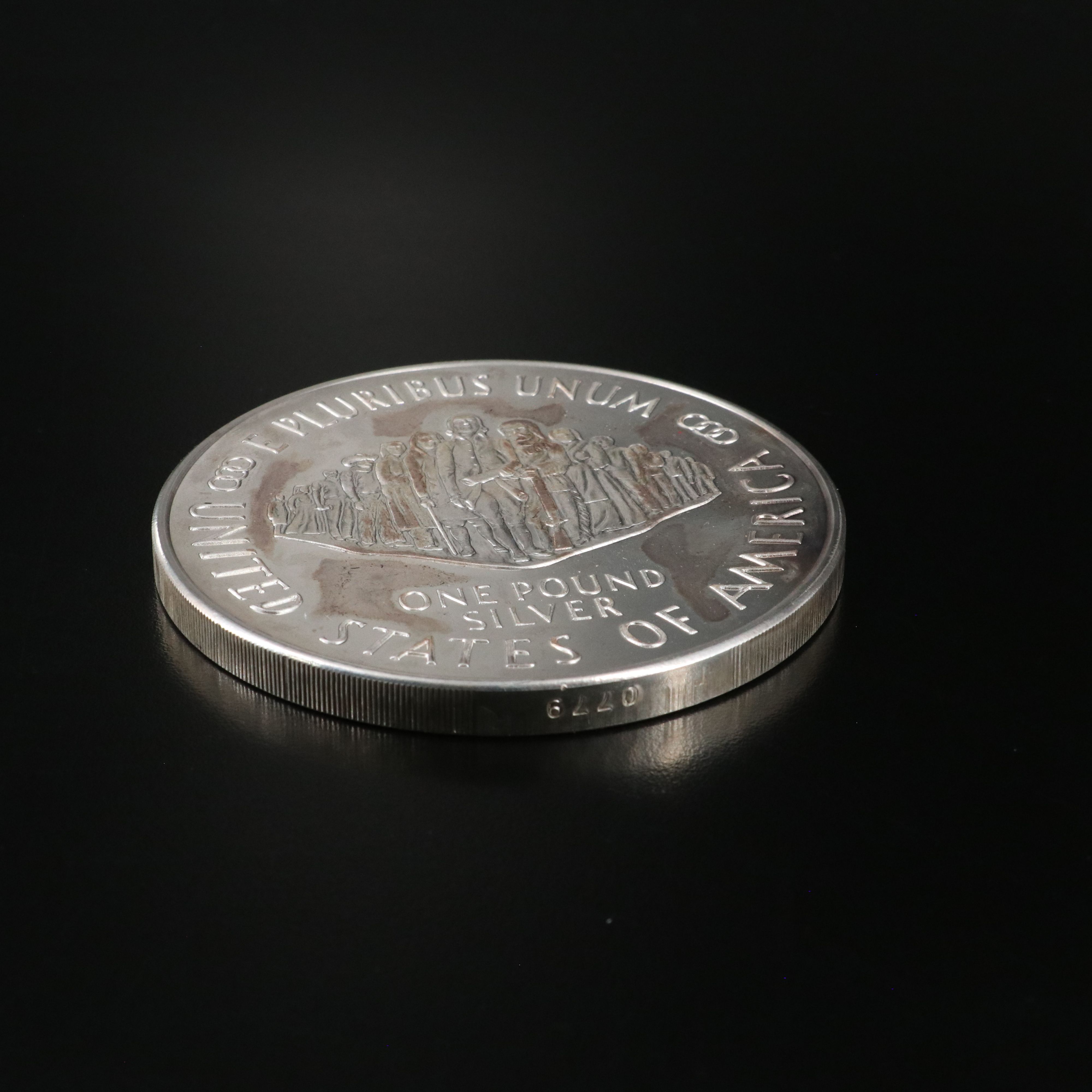 1987 Constitution Dollar, One Troy Pound of .999 Silver