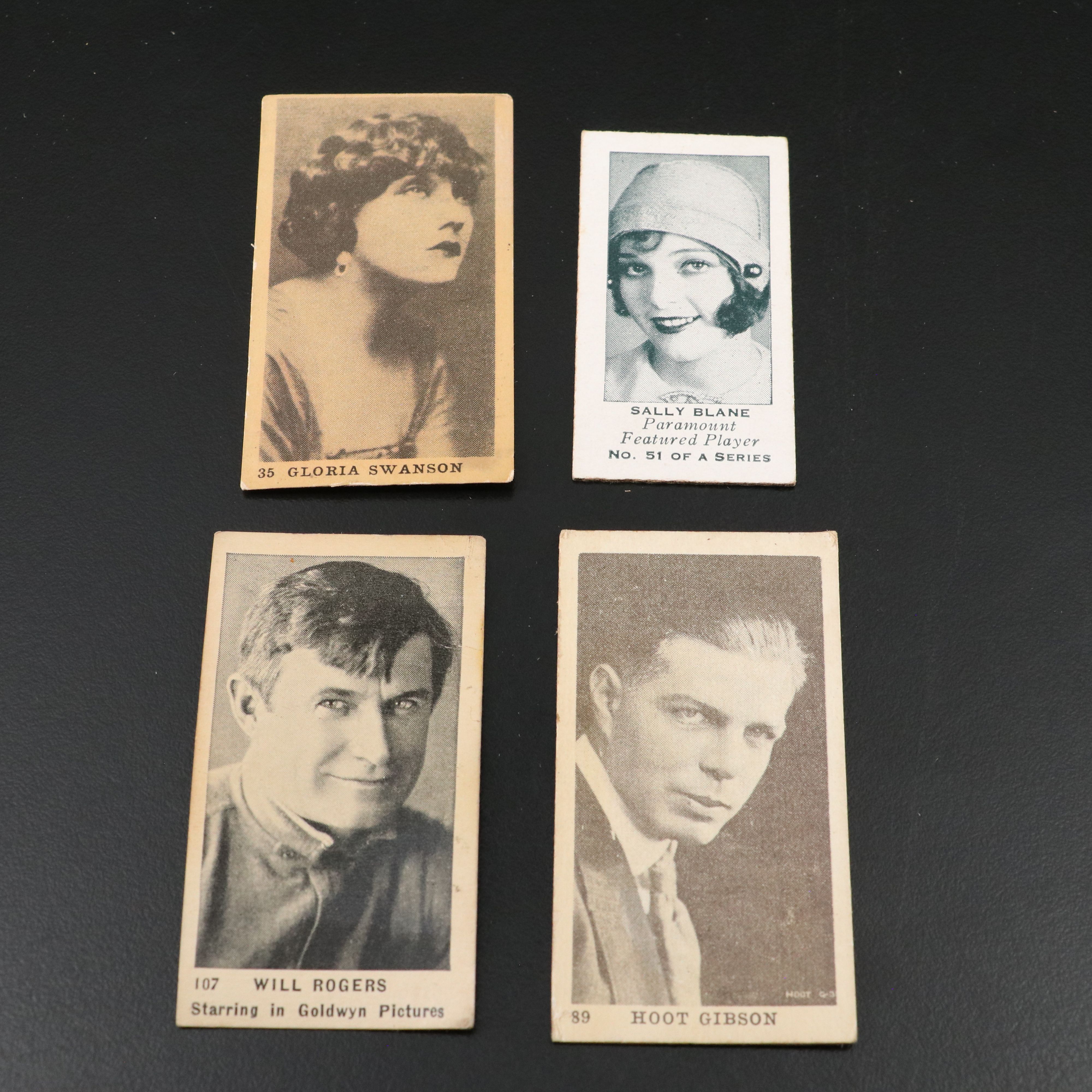 Claudette Colbert, Will Rogers, More Early Hollywood Stars Trading Cards