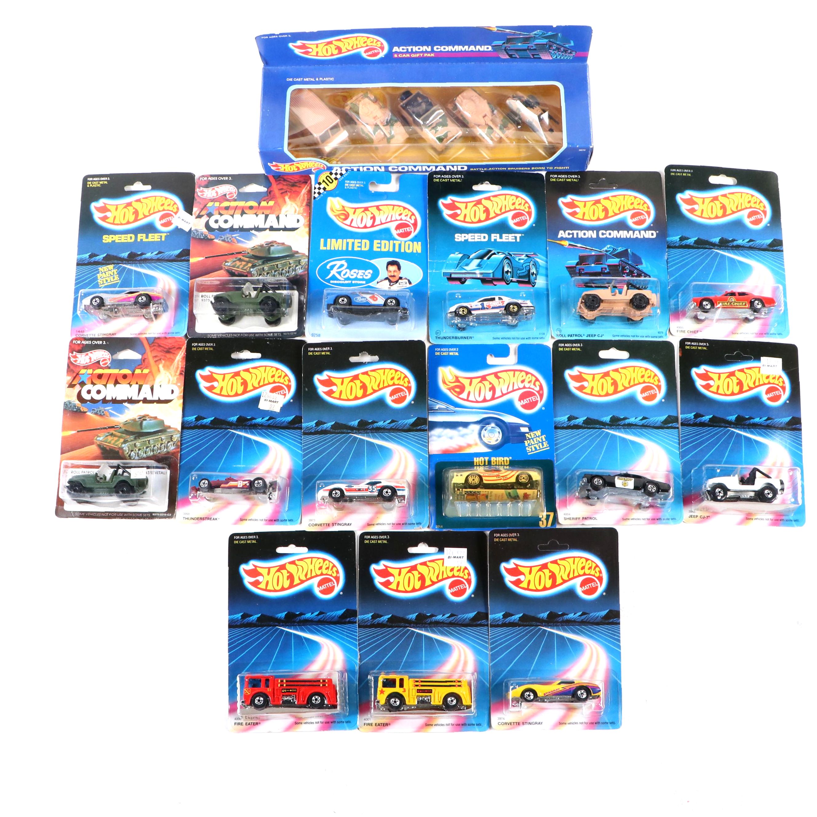 Hot Wheels "Action Command" Gift Pack and More Toy Cars, 1980s–1990s