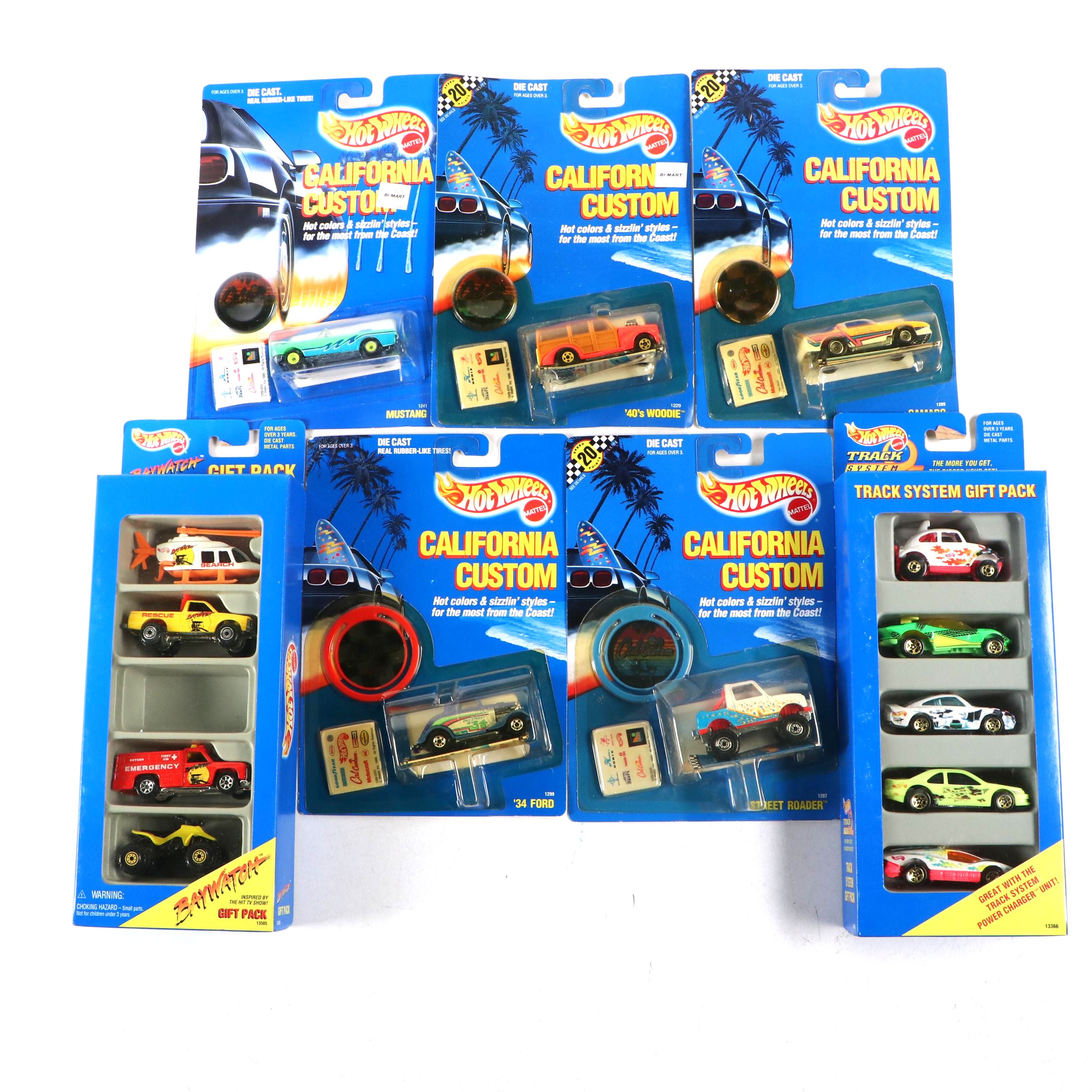 Hot Wheels "Baywatch" Gift Pack with California Custom Series and More Cars