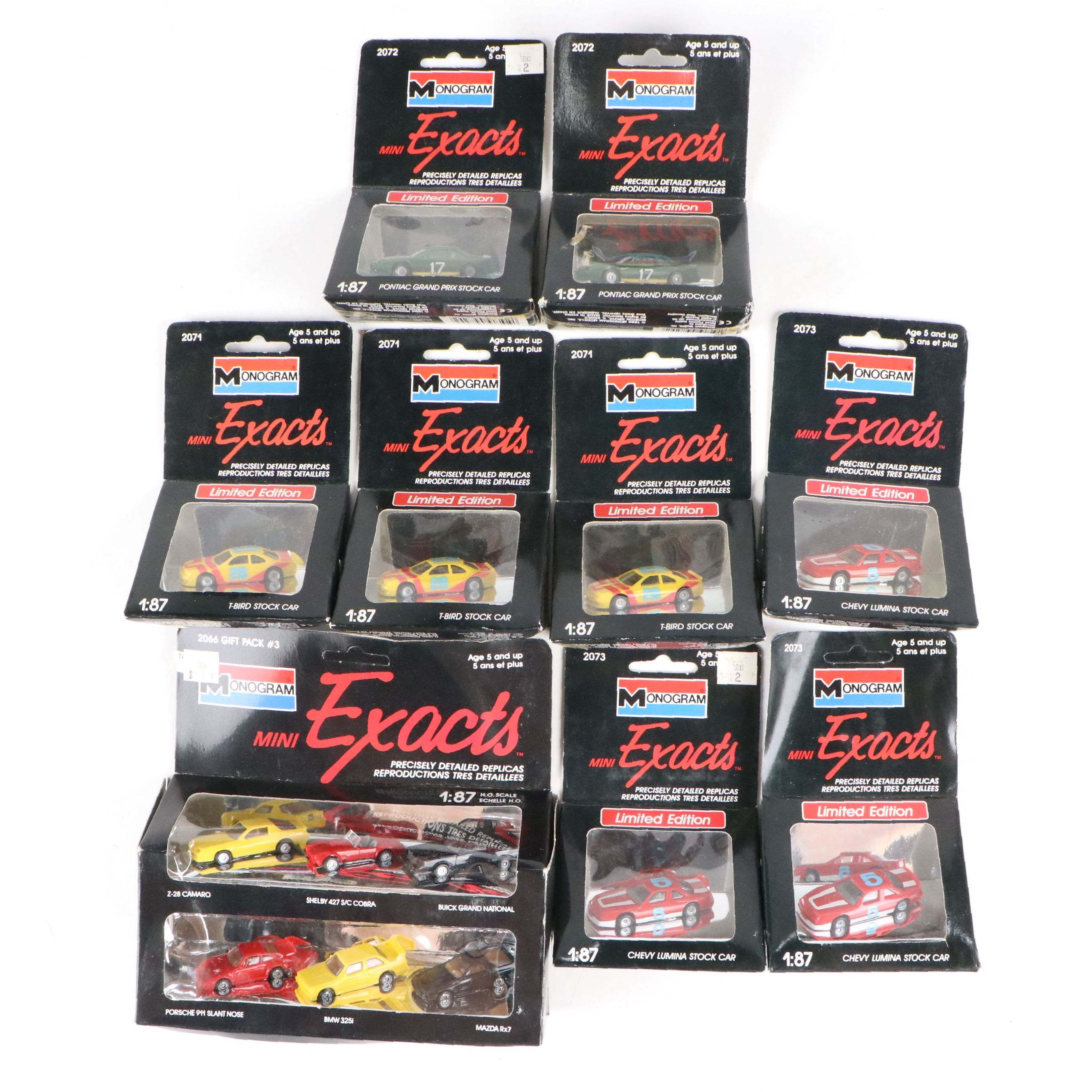 Monogram "Pontiac Grand Prix Stock Car" and More Mini Exacts Cars, 1990