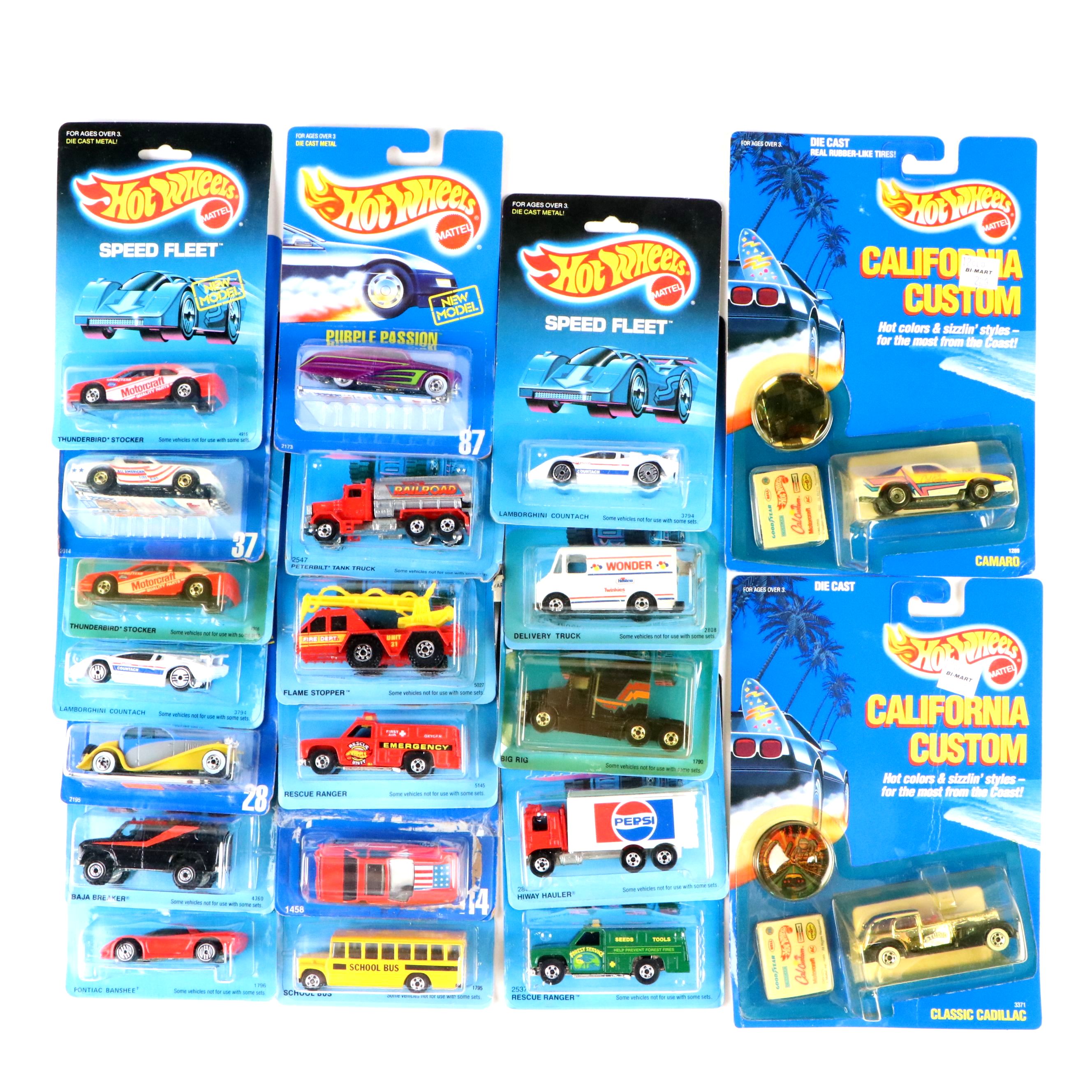 Hot Wheels "Pontiac Fiero 2M4," "Big Rig" and More Toy Cars, 1980s