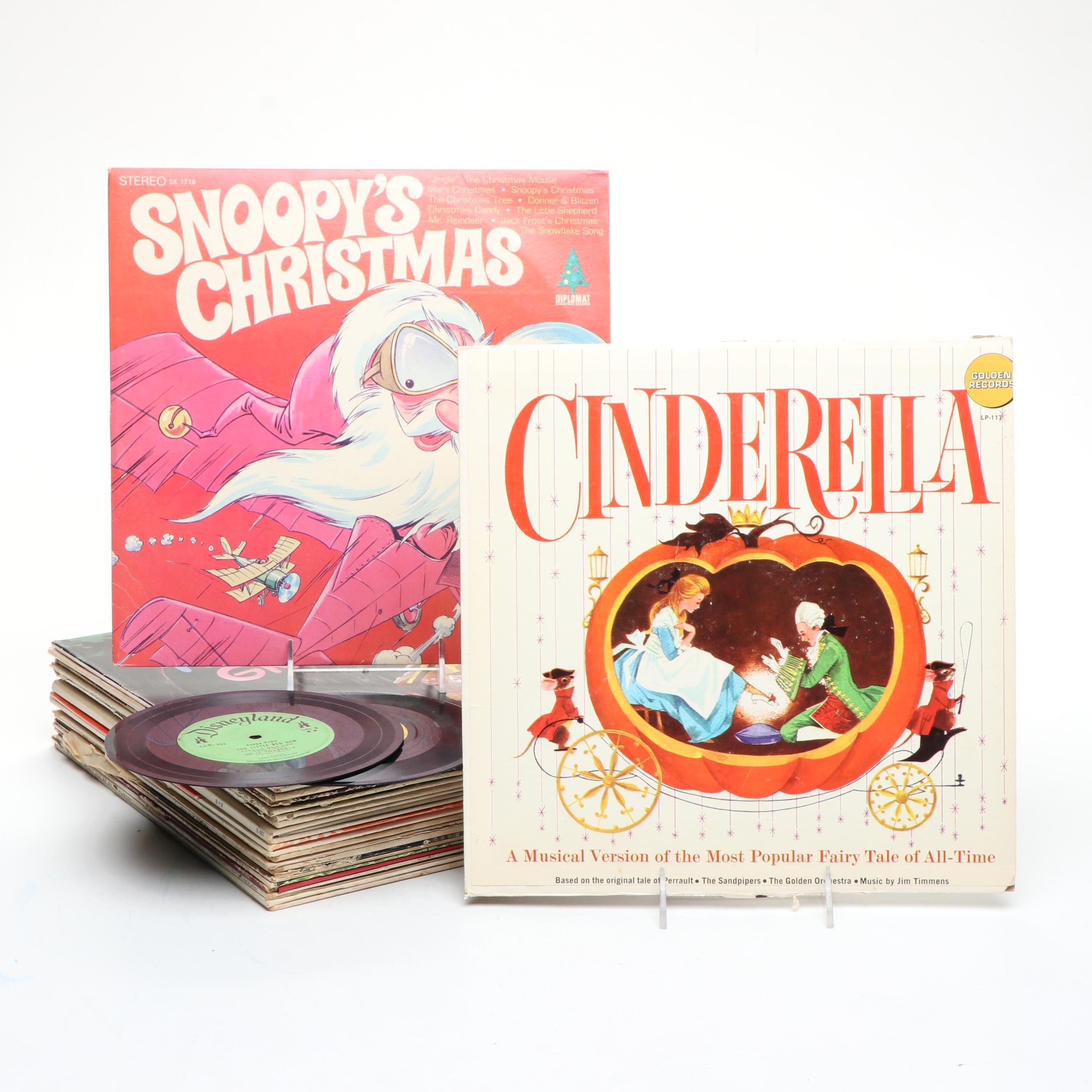 "Cinderella," "Snoopy's Christmas," and More Soundtrack Vinyl Record Albums