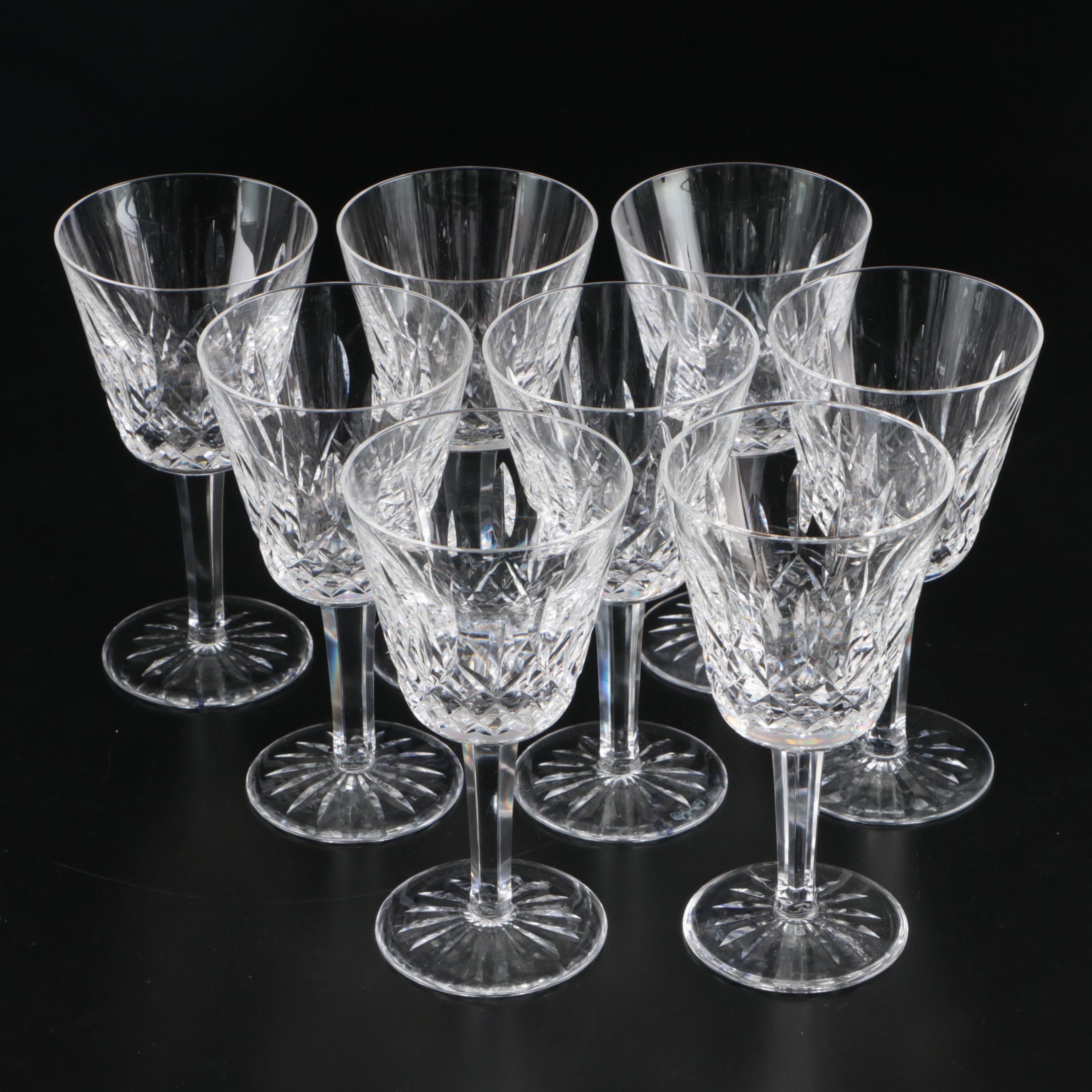Waterford "Lismore" Crystal Claret Wine Glasses
