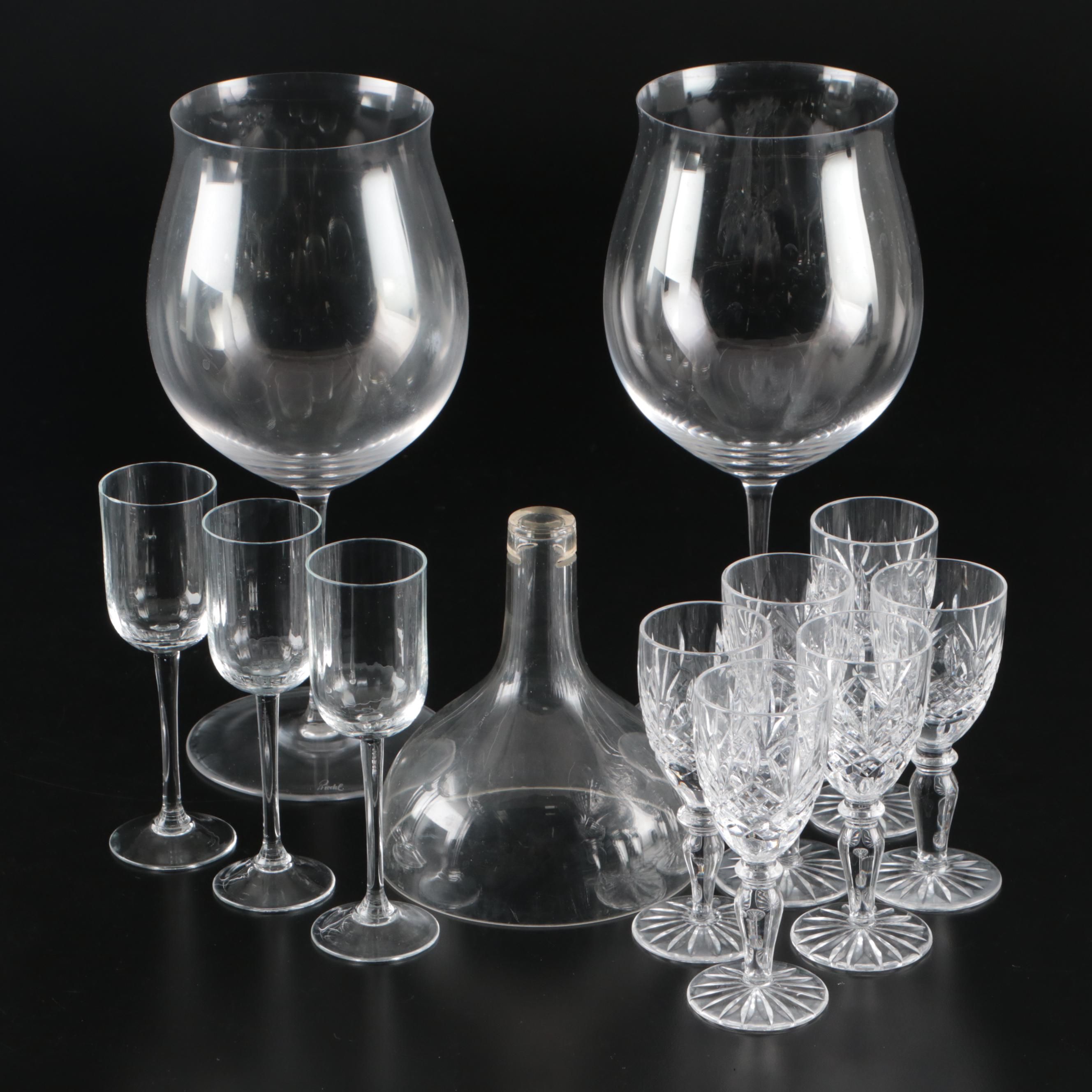Eisch Finesse Crystal Decanter, Crystal Cordials, and More Stemware