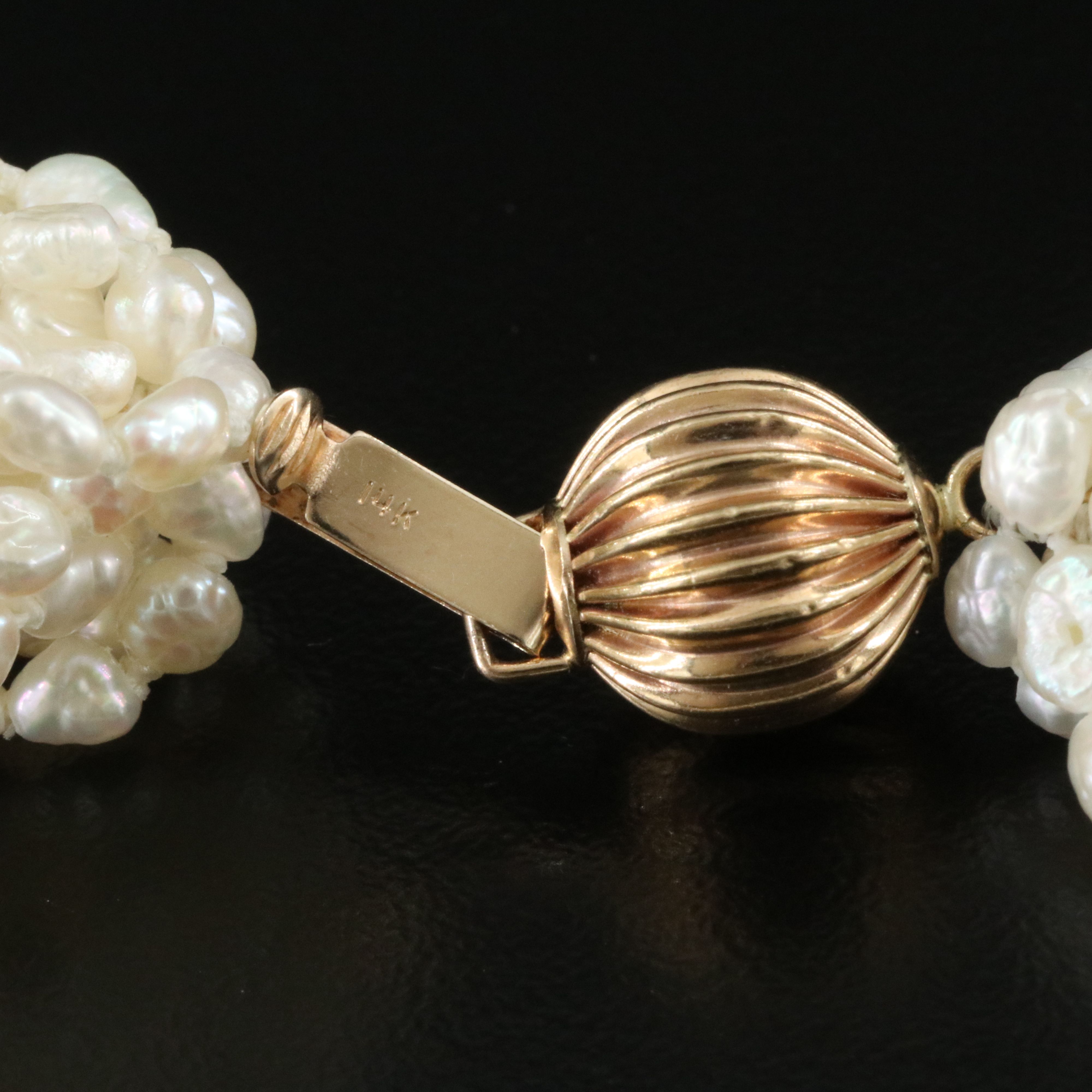 14K Pearl Torsade Necklace